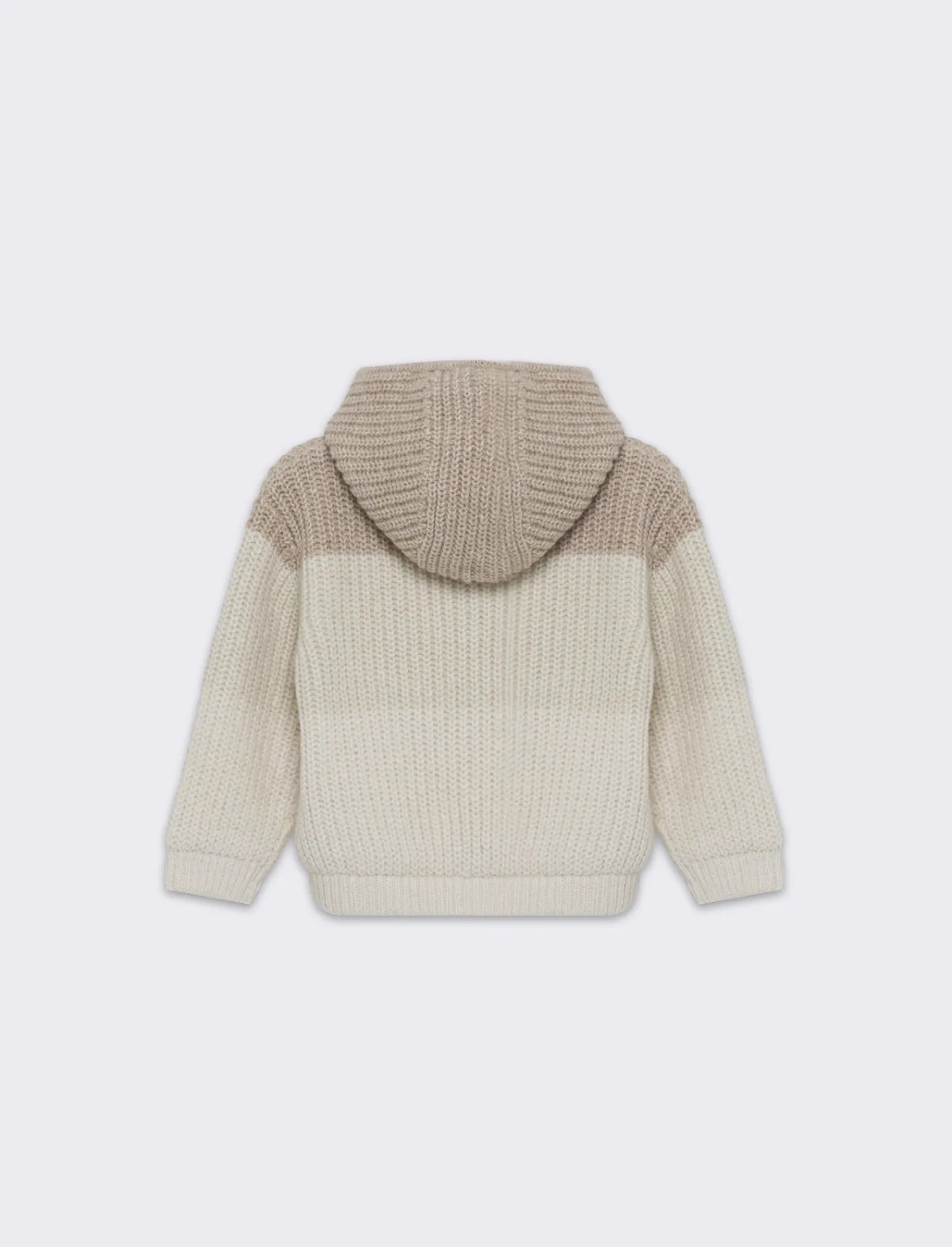 Piazza Italia Neonato | Maglieria<Cardigan con cappuccio e zip, interno in pelliccia e colori a contrasto - Beige
