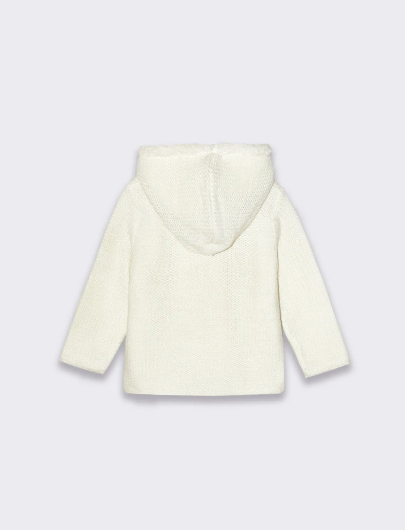 Piazza Italia Neonata<Cardigan da neonata con cappuccio e bottoni con pelliccia interna - sporco