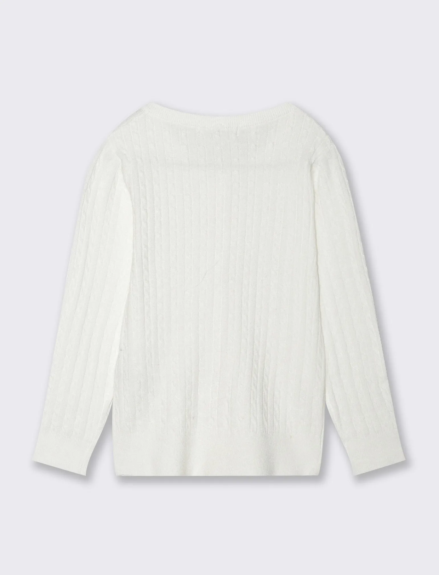 Piazza Italia Bambina | Maglieria<Cardigan girocollo a treccia vestibilità regular - sporco