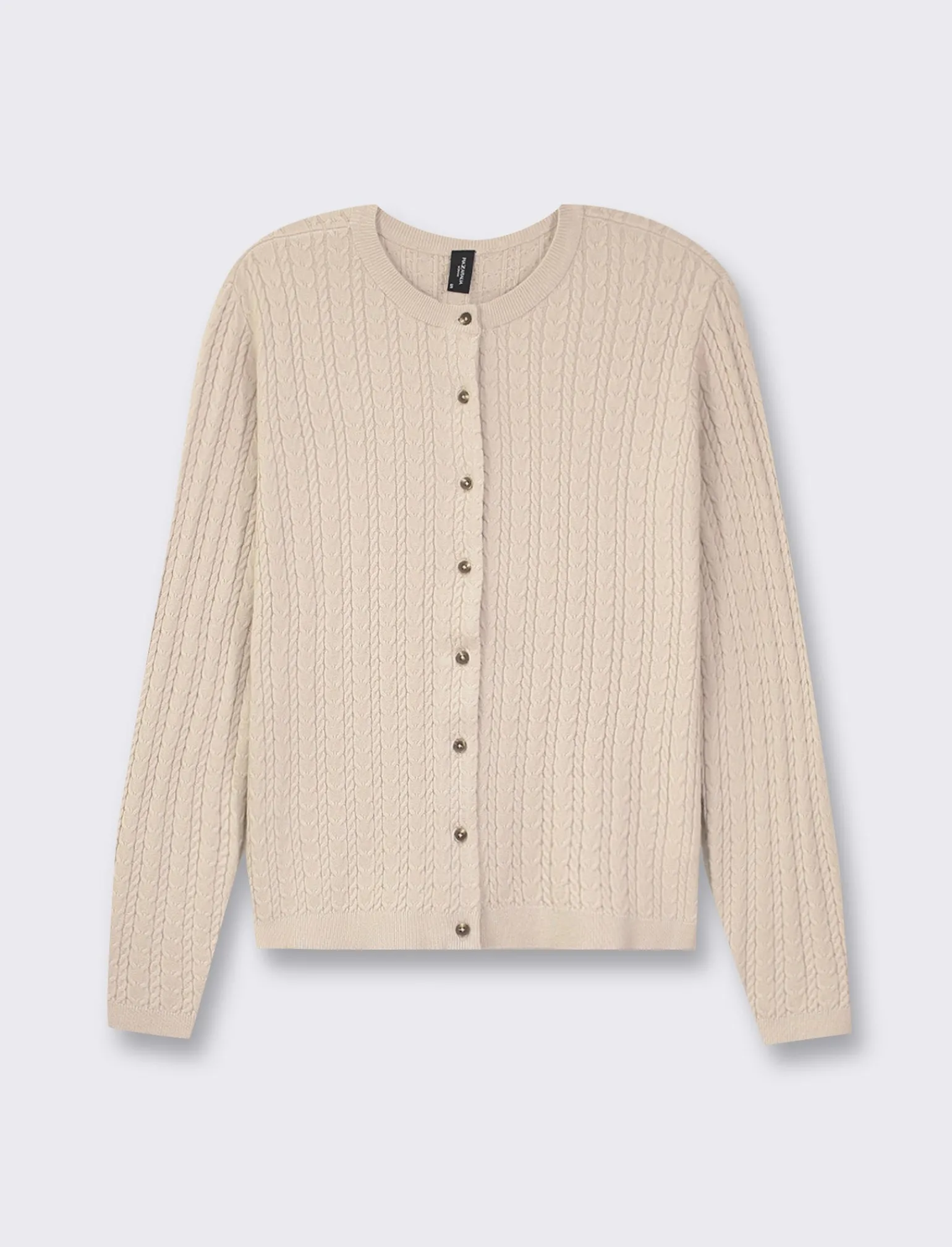 Donna Piazza Italia Donna | Maglieria<Cardigan in maglia con lavorazione a treccia - Sabbia