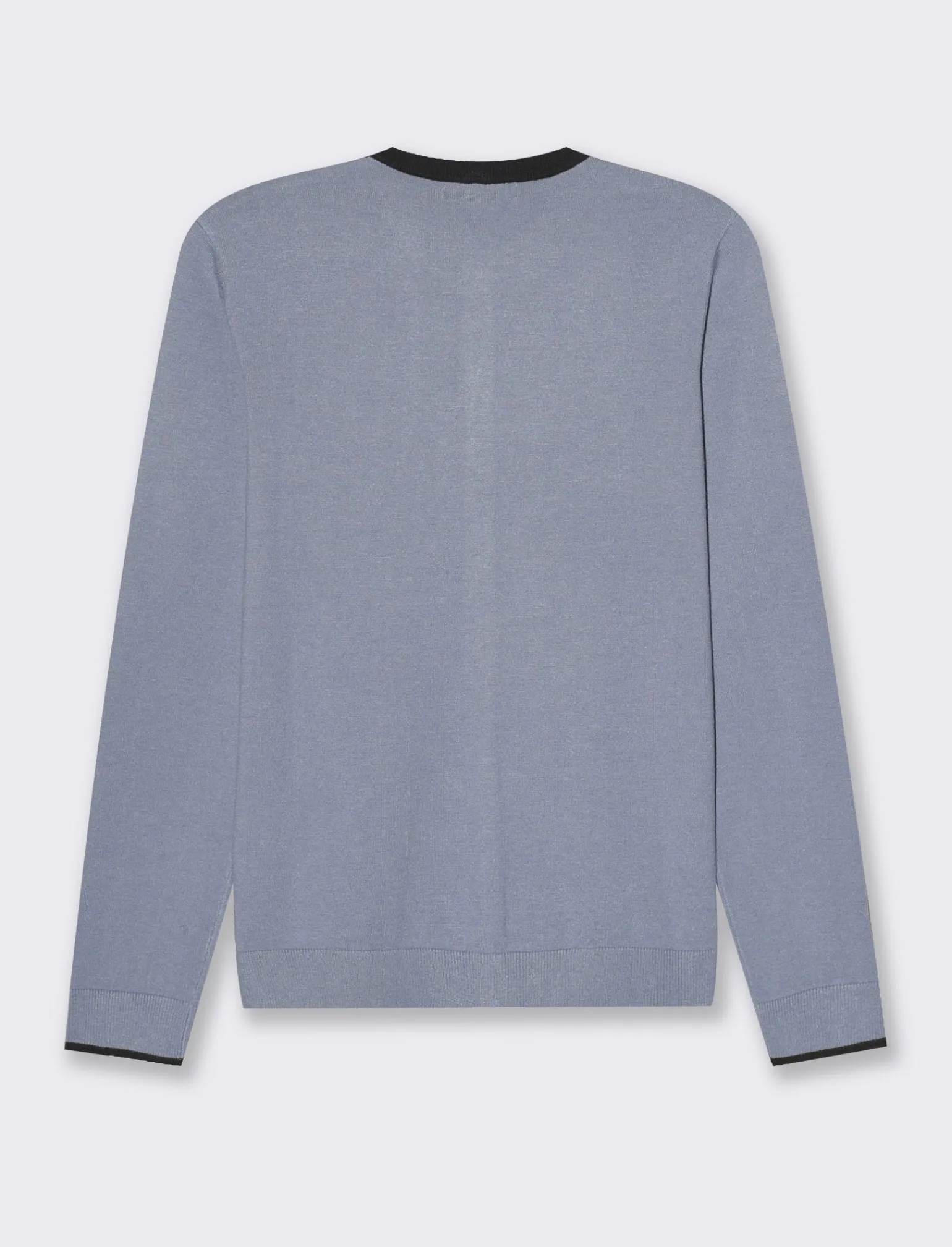 Donna Piazza Italia Donna | Maglieria<Cardigan in maglia fine con dettaglio contrasto su tinta e polsi - Celeste