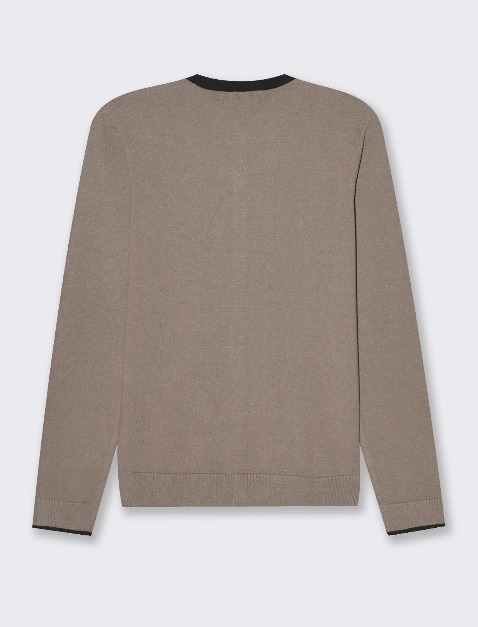 Donna Piazza Italia Donna | Maglieria<Cardigan in maglia fine con dettaglio contrasto su tinta e polsi - tortora