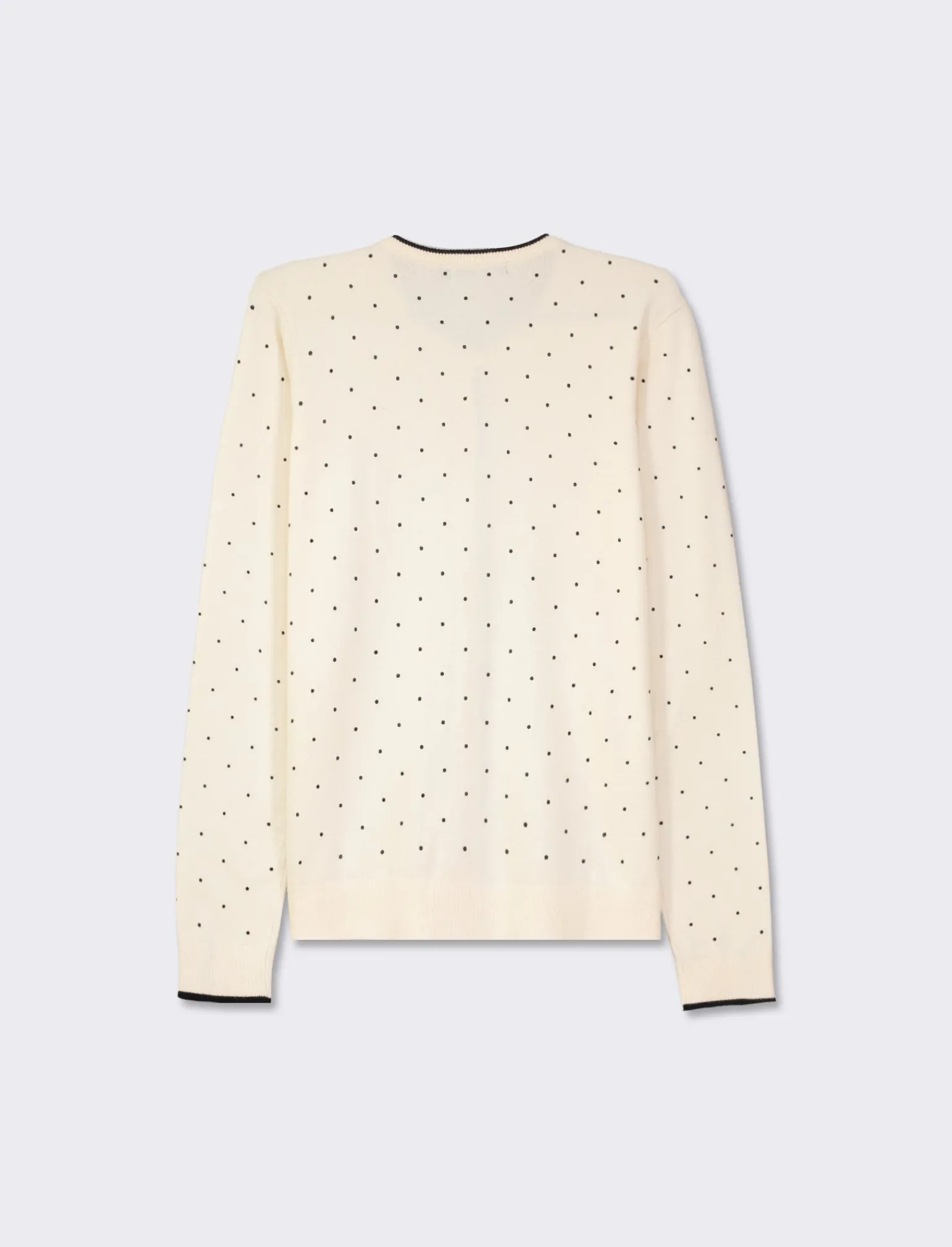 Donna Piazza Italia Donna | Maglieria<Cardigan in morbido filato con motivo floccato stampato - Avorio