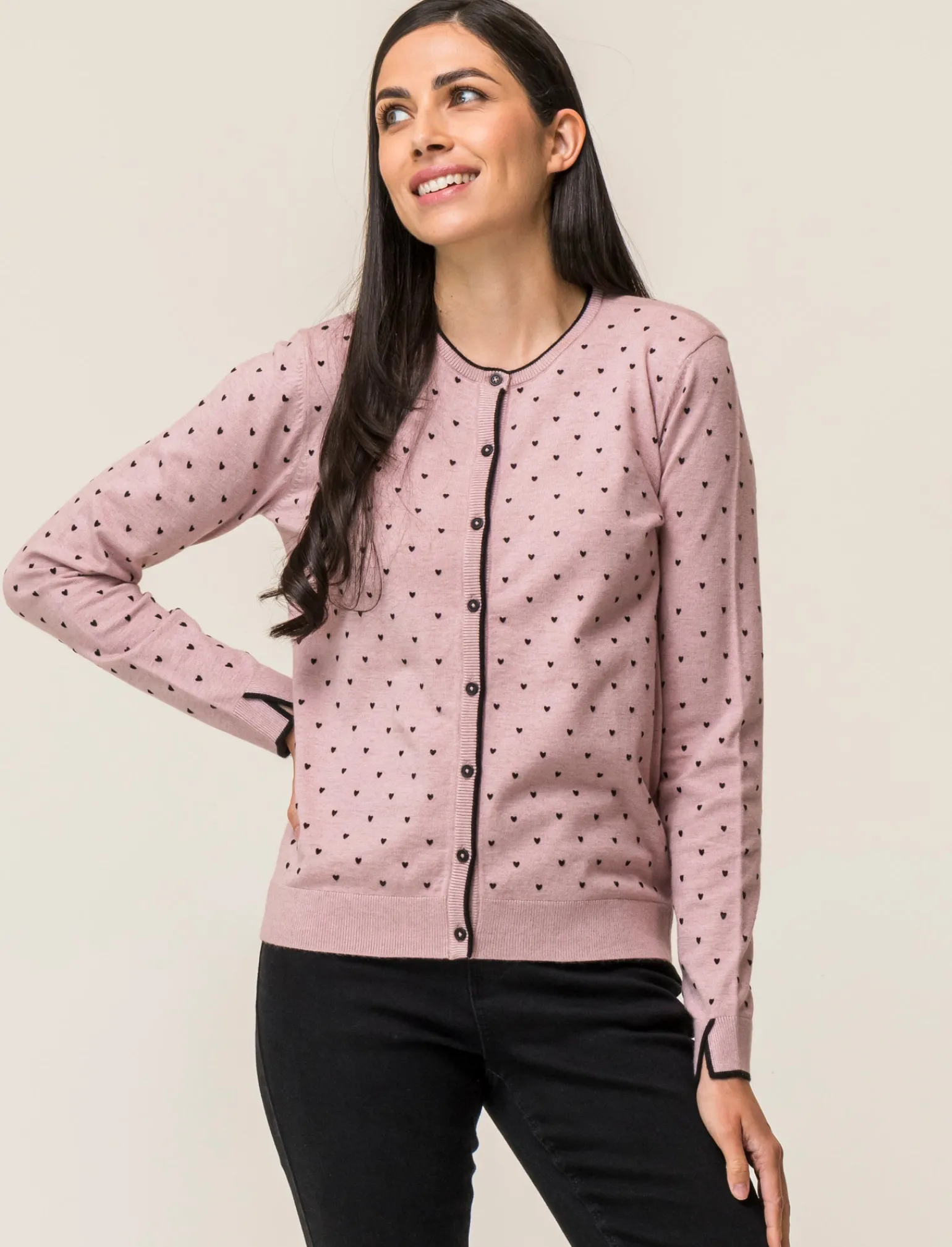 Donna Piazza Italia Donna | Maglieria<Cardigan in morbido filato con motivo floccato stampato - antico