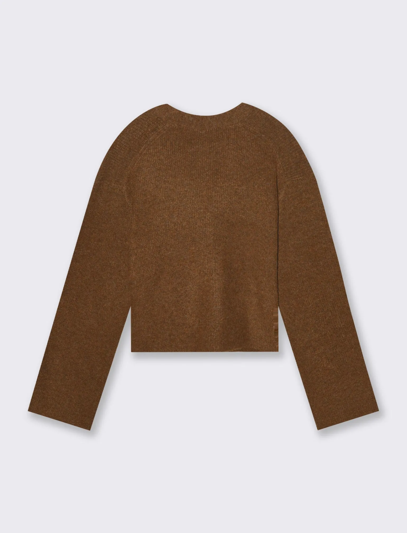 Donna Piazza Italia Donna | Maglieria<Cardigan manica lunga con scollo a V e polso svasato - tabacco