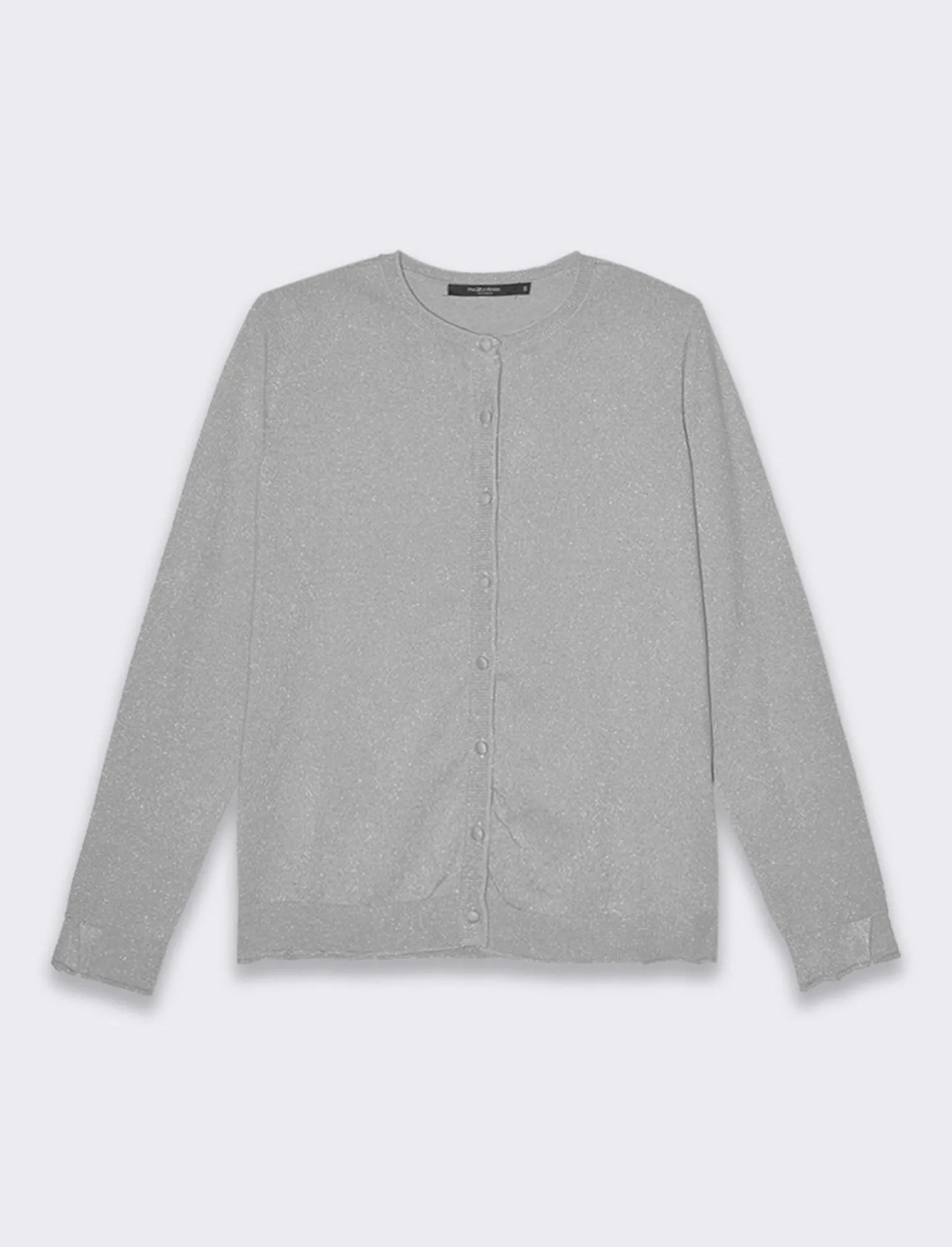Donna Piazza Italia Donna | Maglieria<Cardigan manica lunga giro collo in filo effetto metalizzato - melange