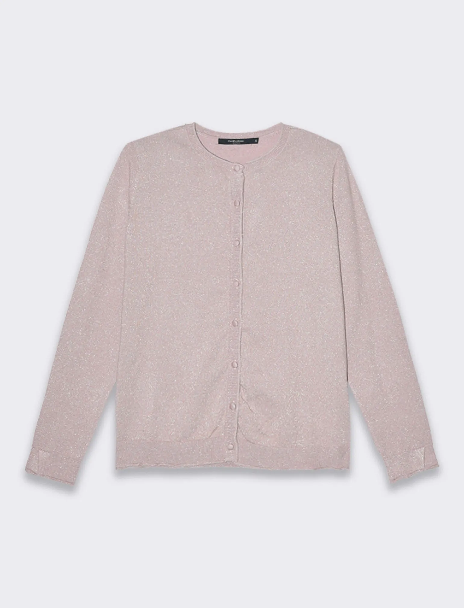 Donna Piazza Italia Donna | Maglieria<Cardigan manica lunga giro collo in filo effetto metalizzato - antico