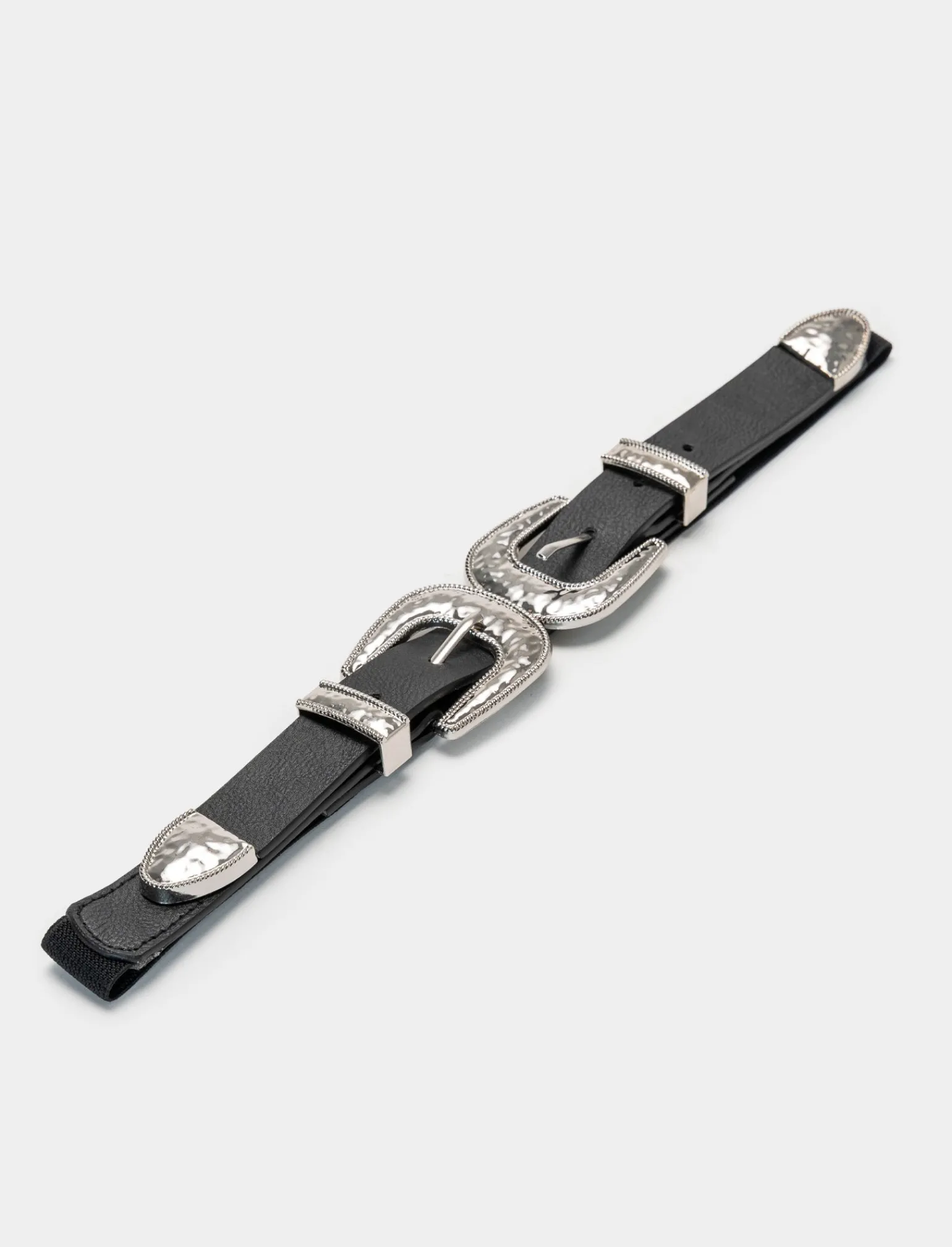 Donna Piazza Italia Donna | Cinture<Cintura da donna elastica con doppia fibbia - -argento