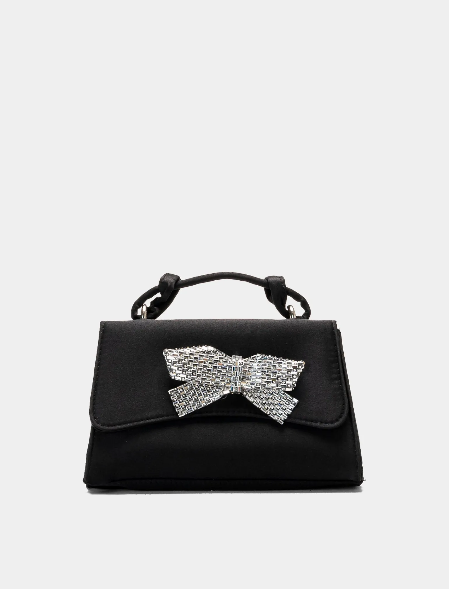 Donna Piazza Italia Donna | Borse E Zaini<Clutch da donna in raso con fiocco in strass e tracolla -
