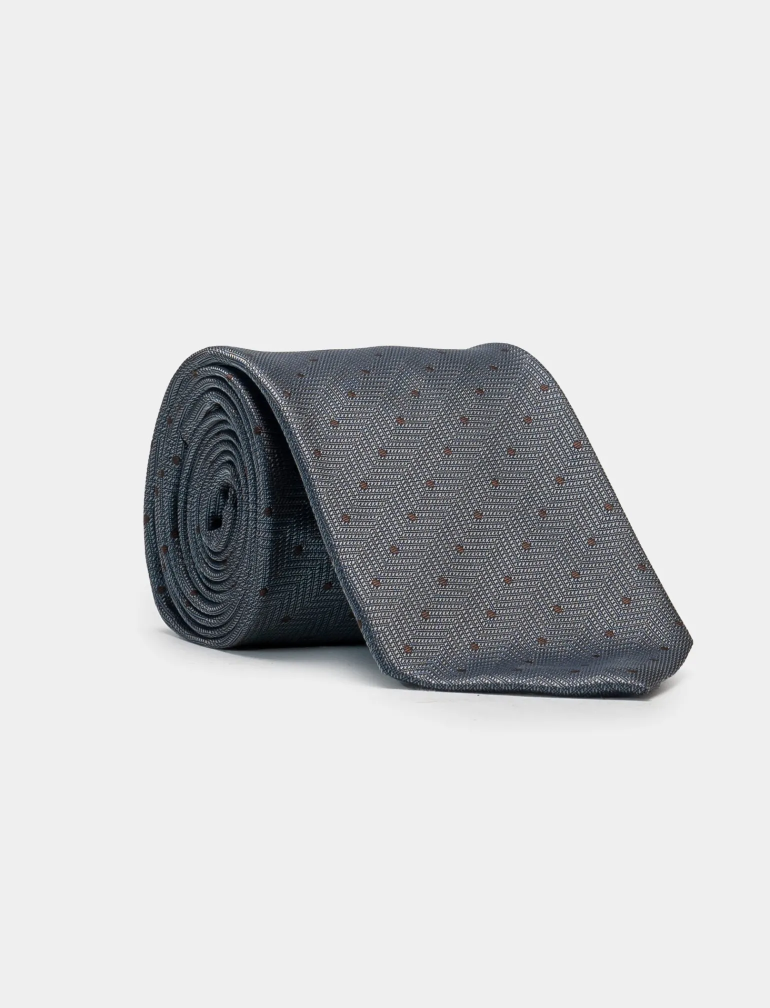 Uomo Piazza Italia Cravatte E Papillon<Cravatta in fantasia da uomo di 8 cm - Moro