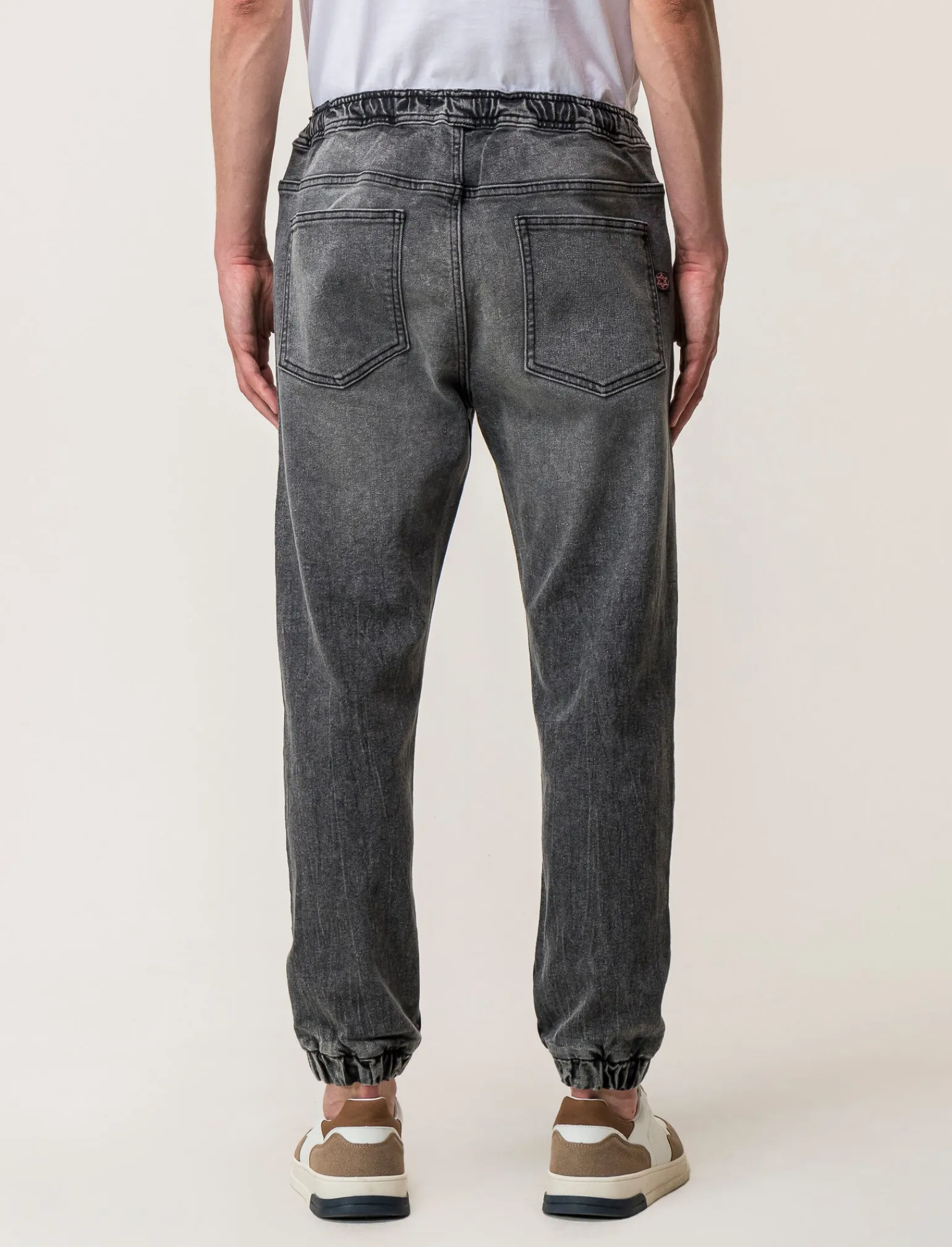 Uomo Piazza Italia Uomo | Jeans<Denim con vita elasticizzata regolabile con laccio -