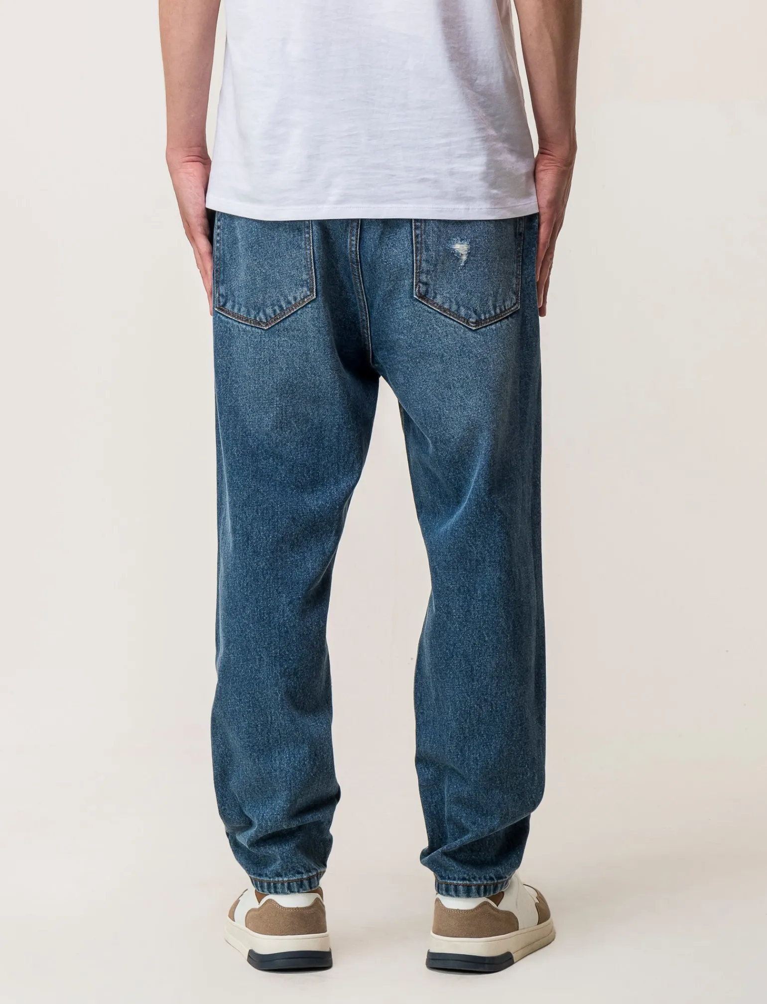 Uomo Piazza Italia Uomo | Jeans<Denim loose fit a cinque tasche con strappi - Denim