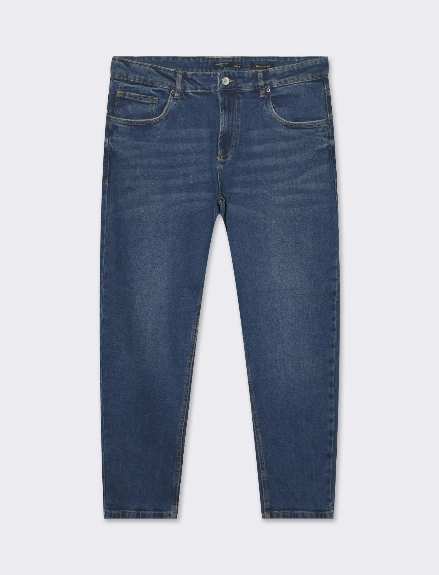 Uomo Piazza Italia Uomo | Jeans<Denim straight fit a cinque tasche - DENIM SCURO
