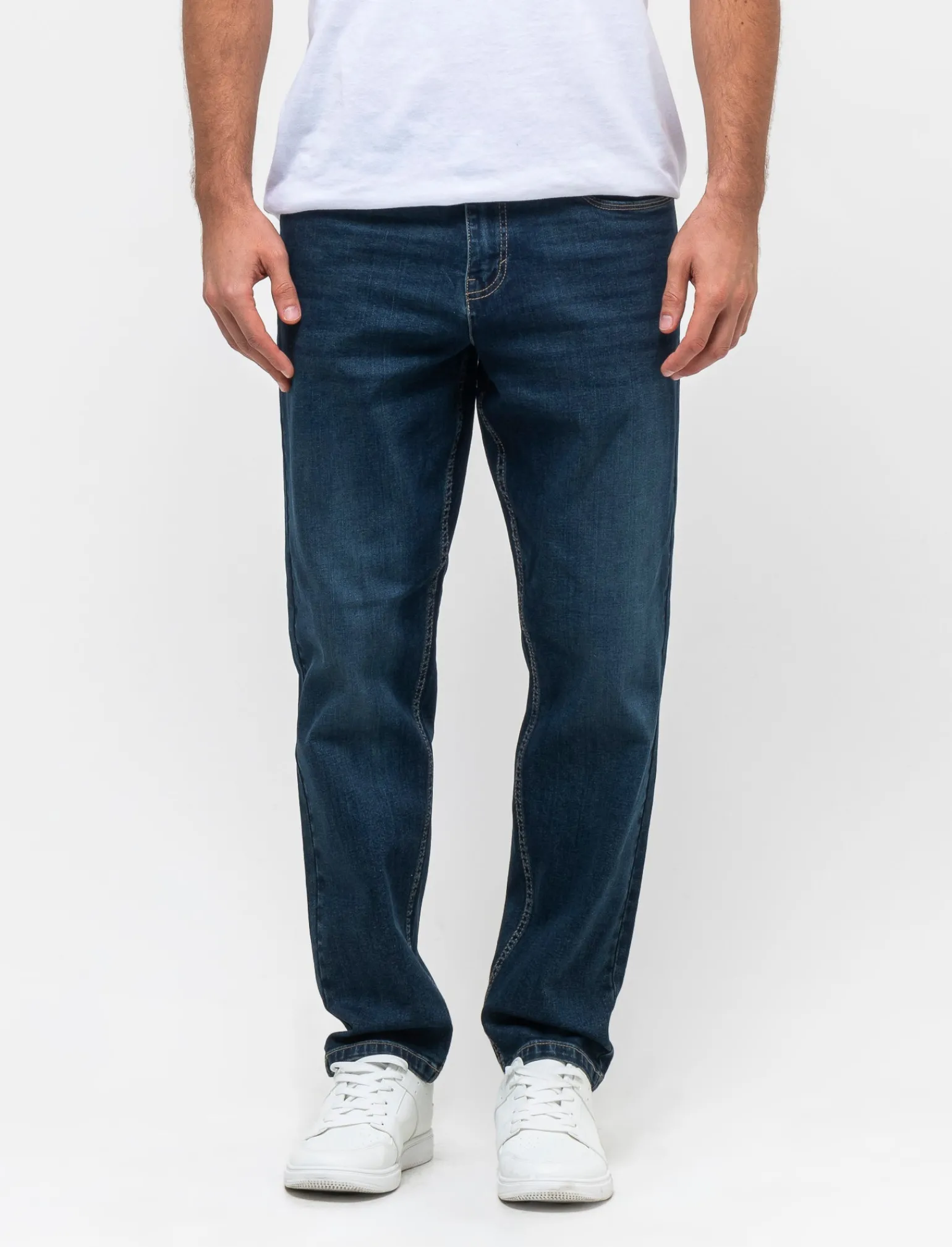 Uomo Piazza Italia Uomo | Jeans<Denim stretch carrot fit a cinque tasche - Denim