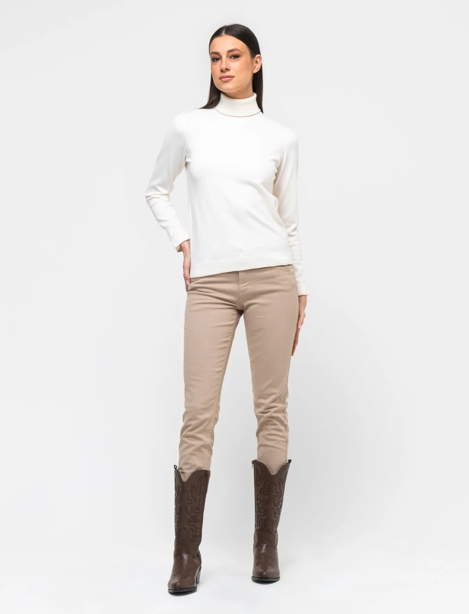 Donna Piazza Italia Donna | Maglieria<Dolcevita in maglia fine e morbida con dettaglio lurex - Avorio