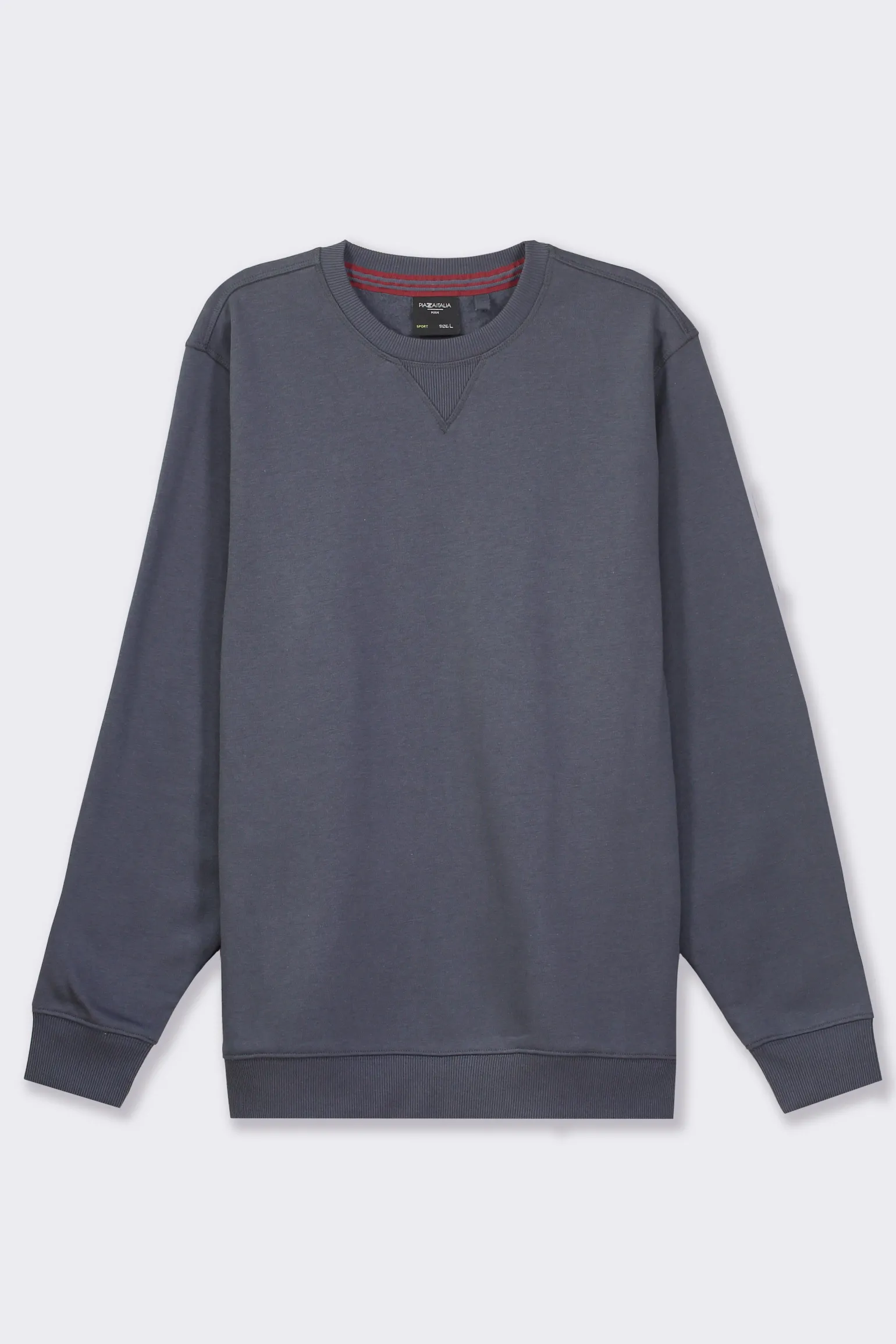 Uomo Piazza Italia Uomo | Felpe<Felpa basic regular fit in misto cotone garzato - Avion