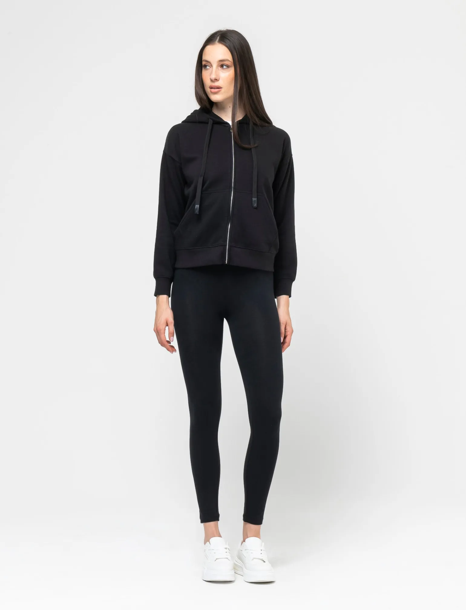 Donna Piazza Italia Donna | Felpe<Felpa basica con leggera garzatura interna e chiusra zip -