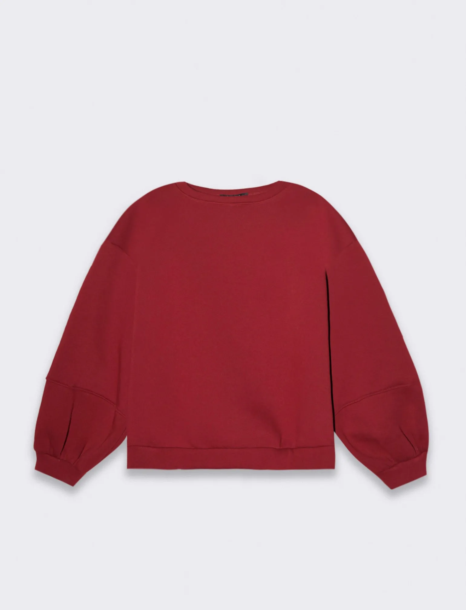Donna Piazza Italia Felpe<Felpa basica vestibilita' oversize misto cotone - Bordeaux
