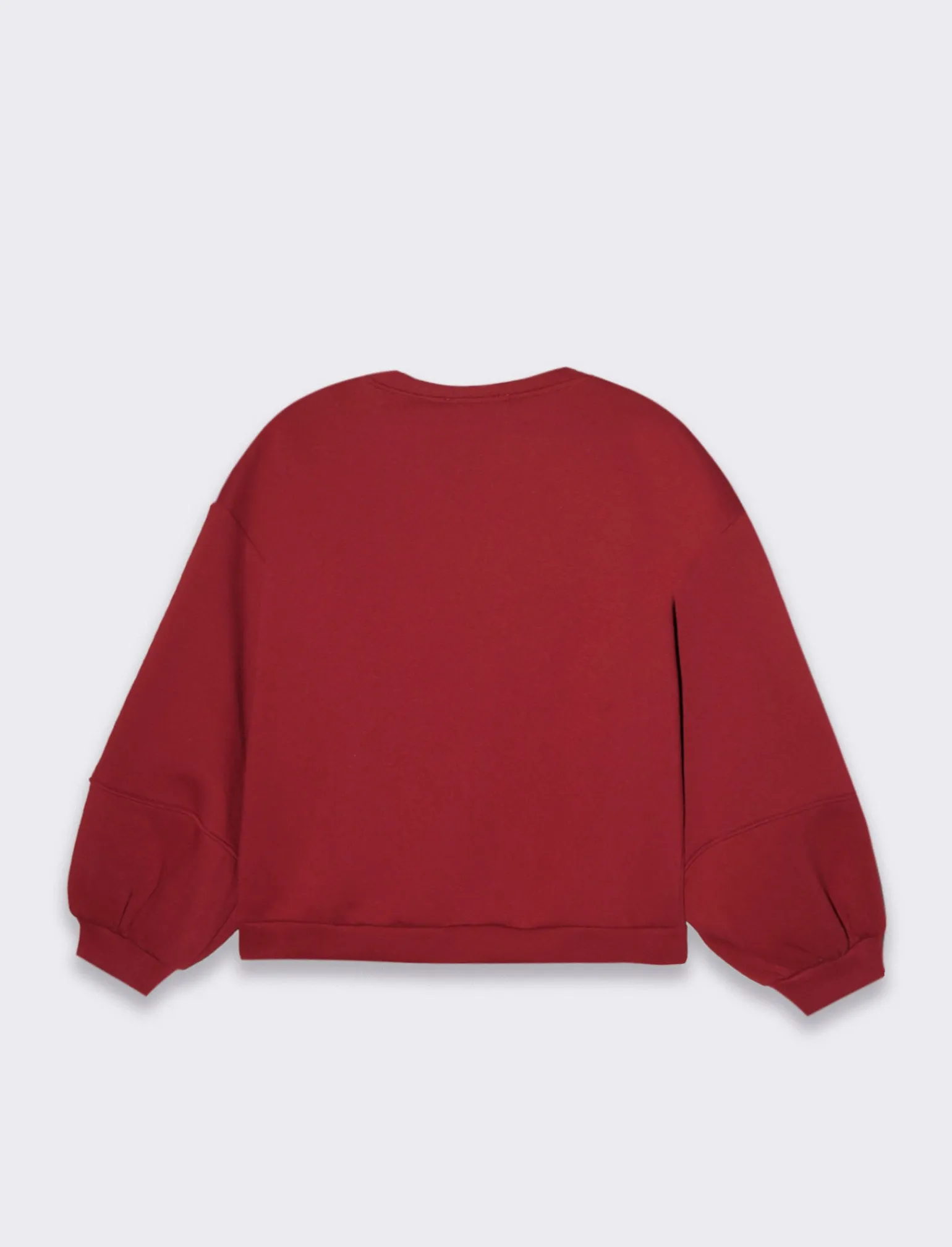 Donna Piazza Italia Felpe<Felpa basica vestibilita' oversize misto cotone - Bordeaux