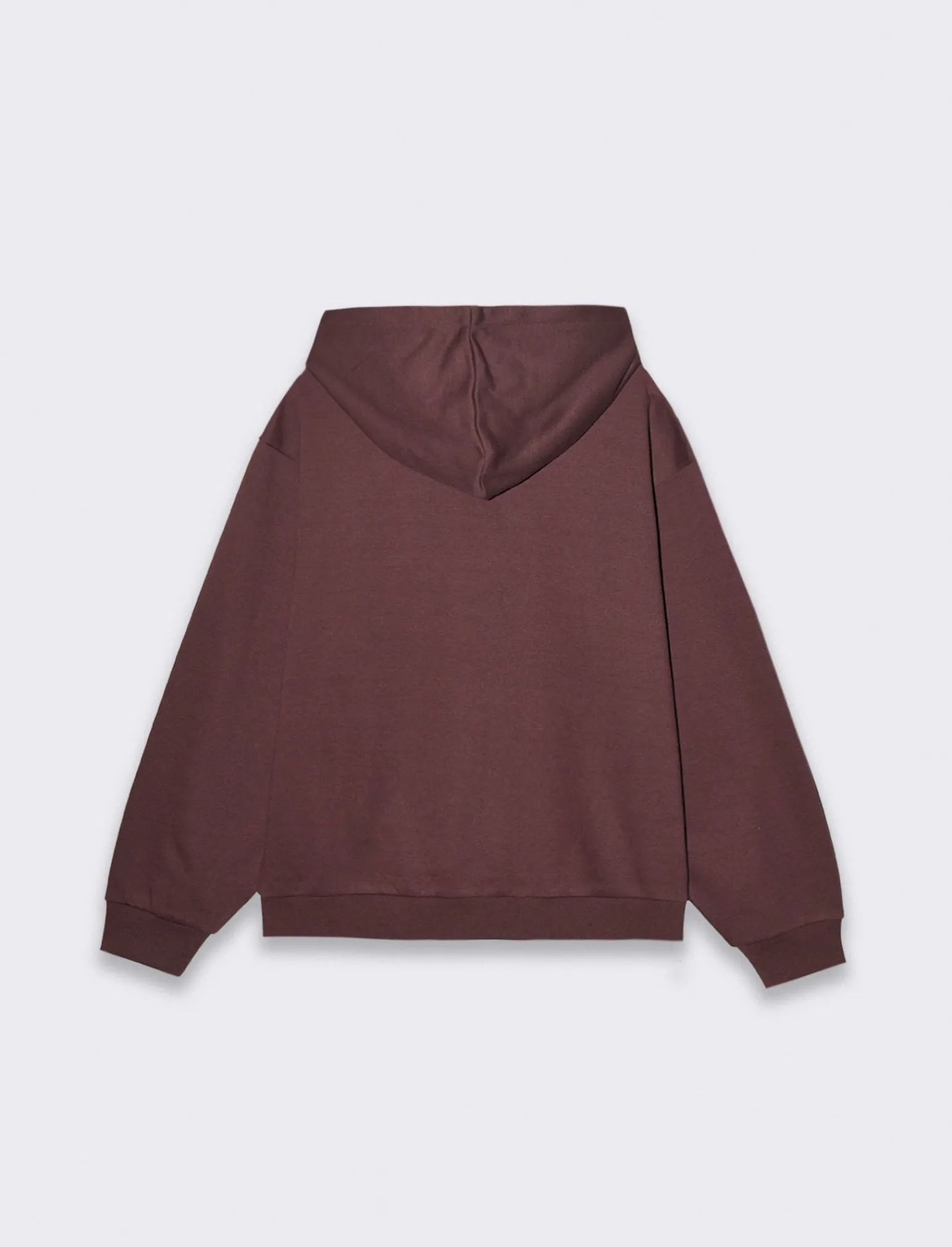 Uomo Piazza Italia Felpe<Felpa cappuccio in misto cotone garzato boxy fit - Bordeaux