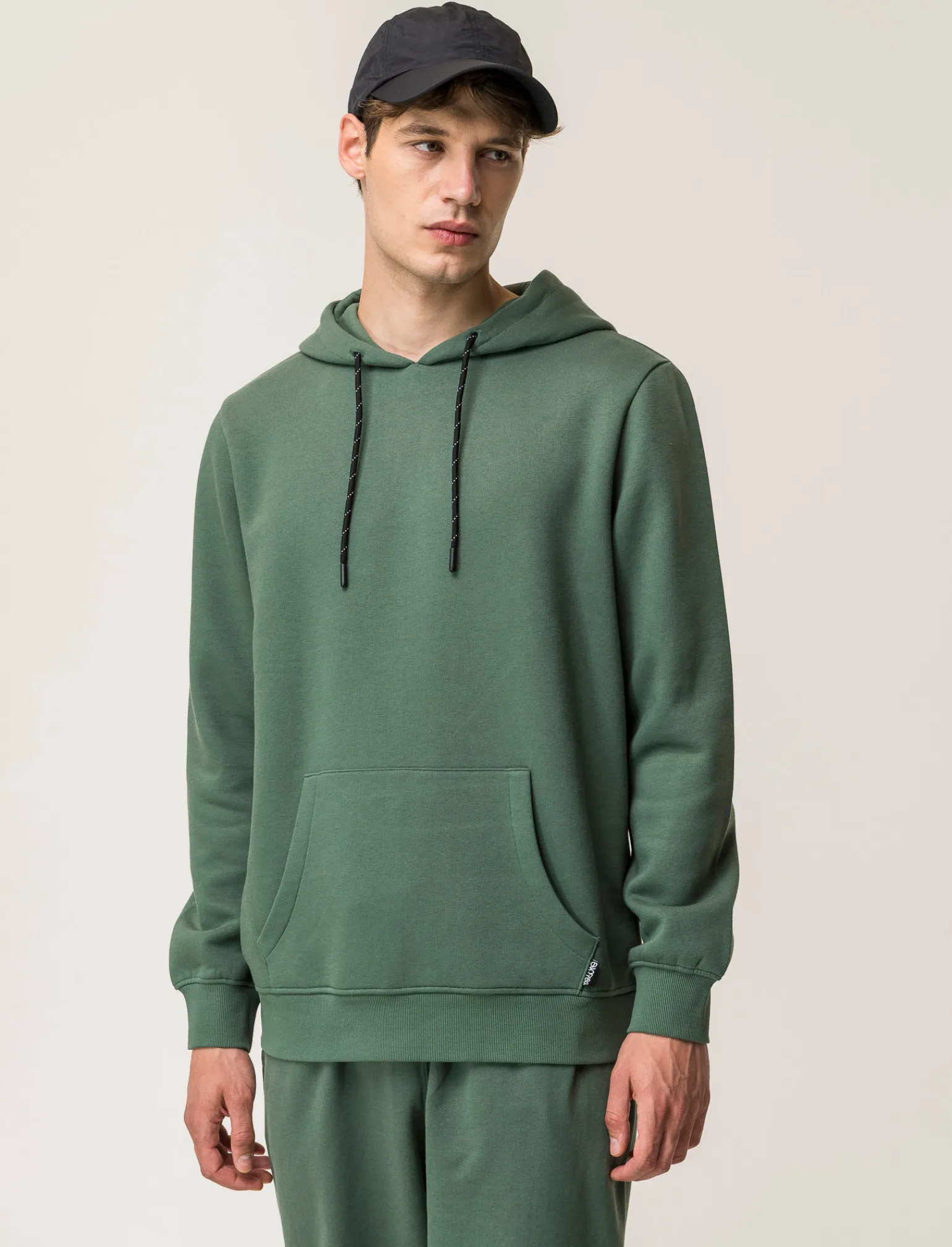 Uomo Piazza Italia Felpe<Felpa cappuccio in misto cotone garzato regular fit -