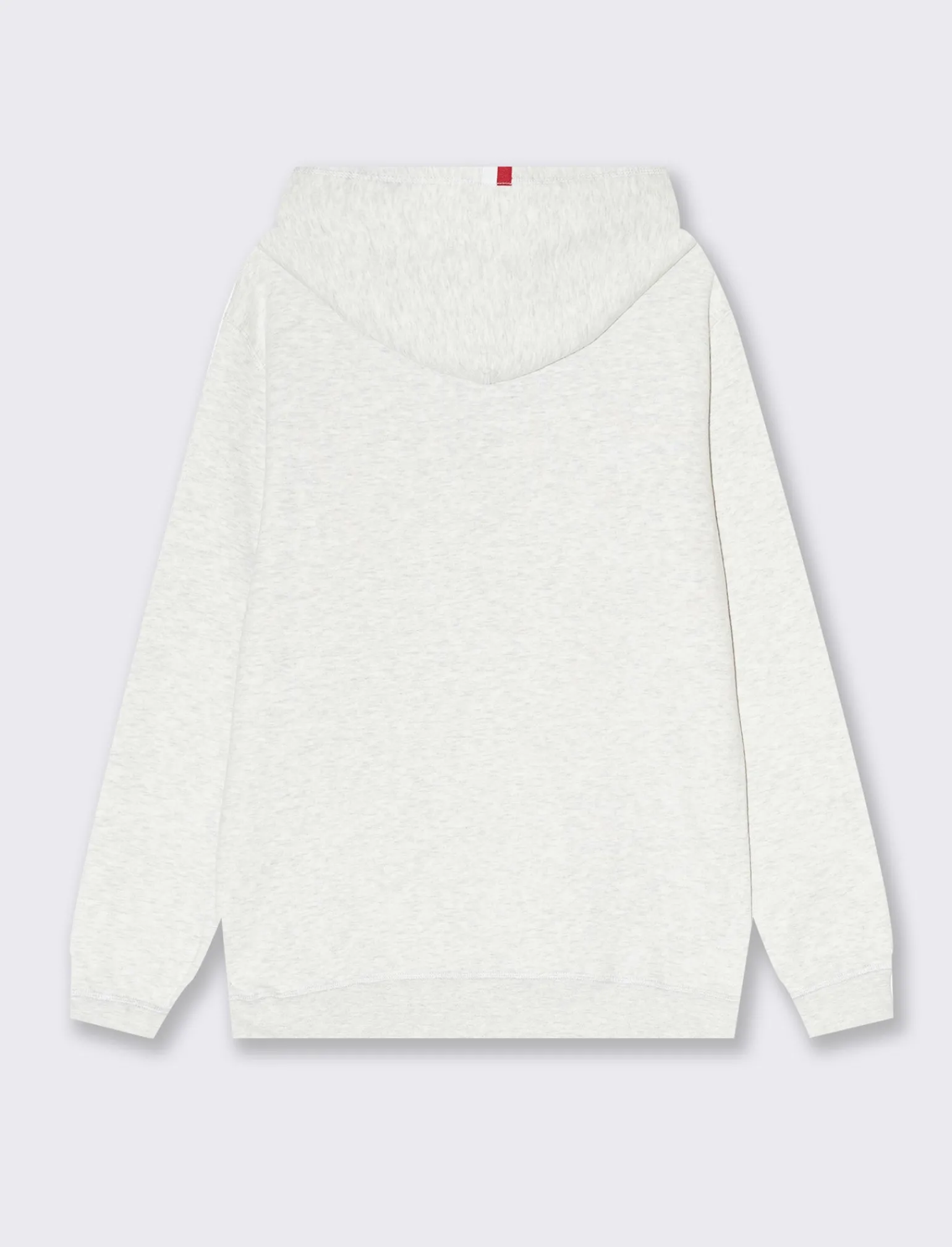 Uomo Piazza Italia Felpe<Felpa cappuccio in misto cotone garzato regular fit con ricamo sul davanti - Grigio mel.