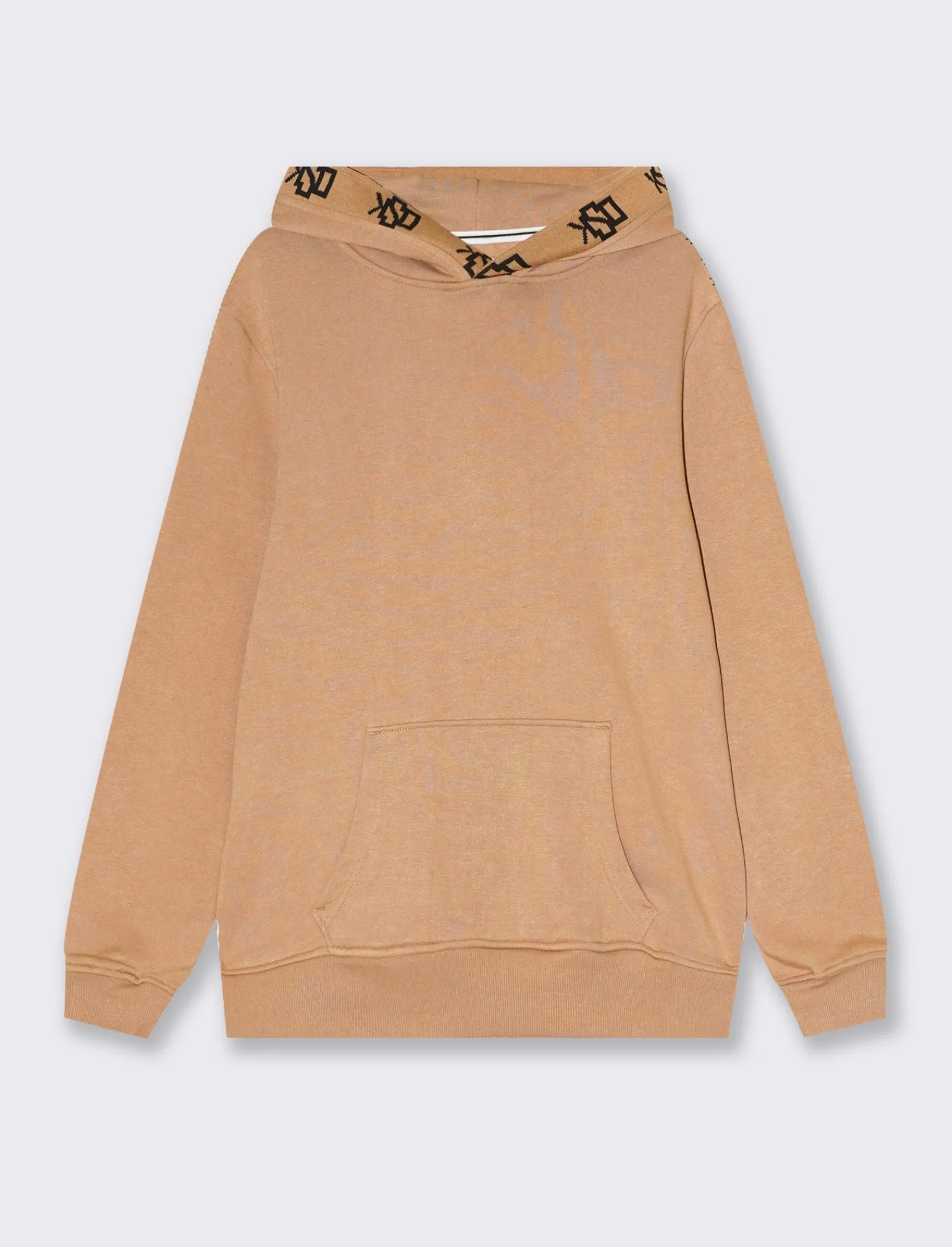 Uomo Piazza Italia Felpe<Felpa cappuccio in misto cotone garzato regular fit e stampa gommata - Cammello