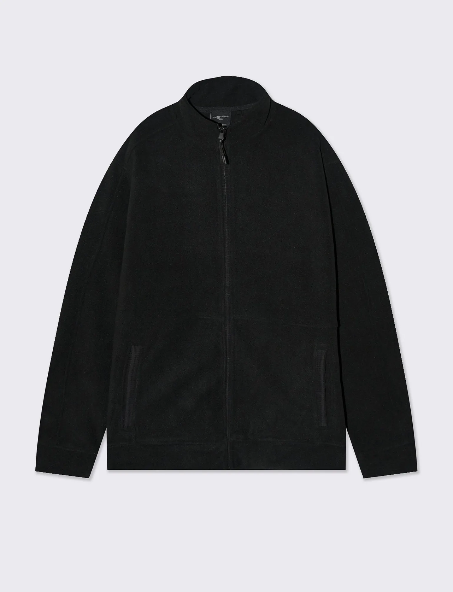 Uomo Piazza Italia Felpe<Felpa cardigan in pile regular fit a collo alto - Nero