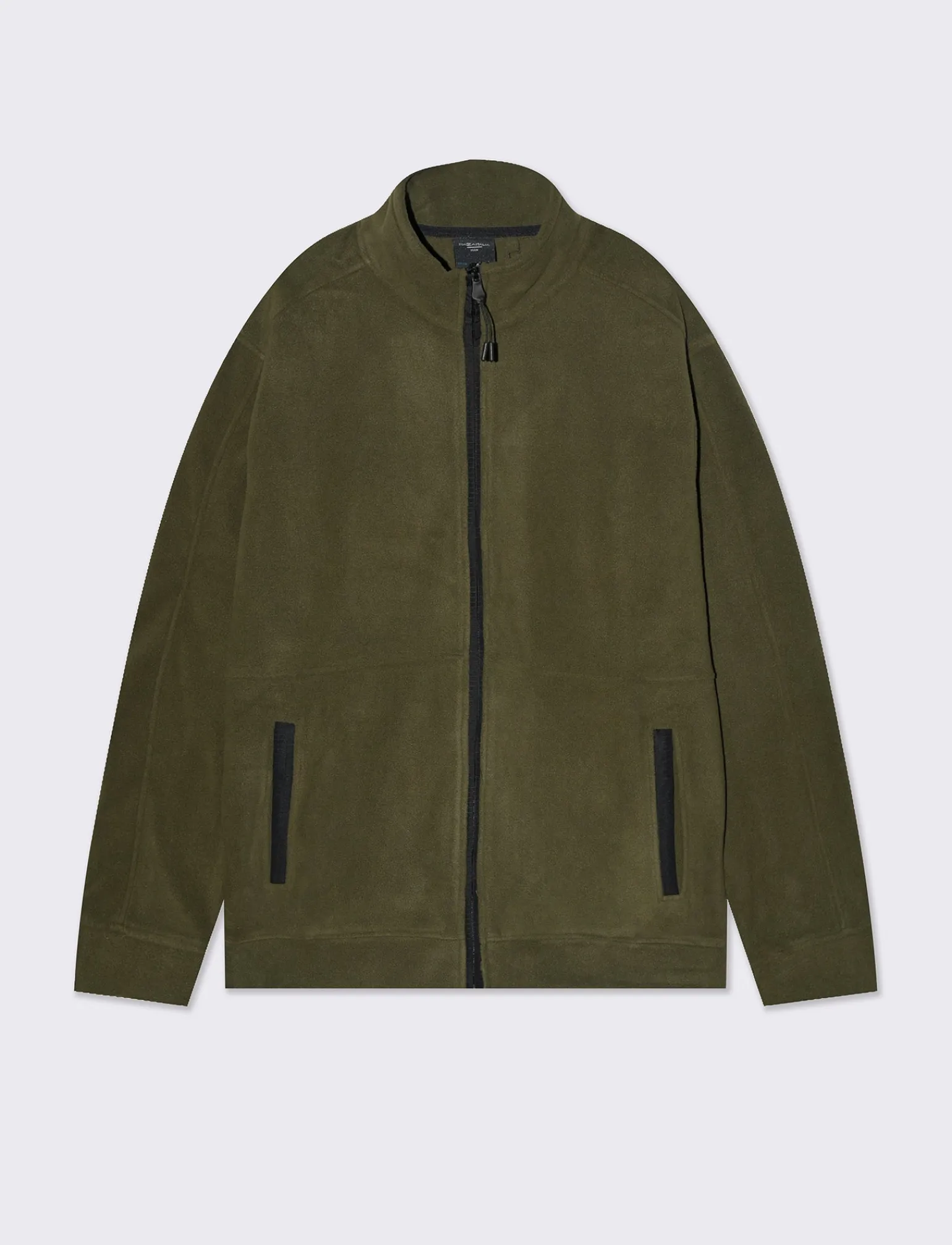 Uomo Piazza Italia Felpe<Felpa cardigan in pile regular fit a collo alto - militare