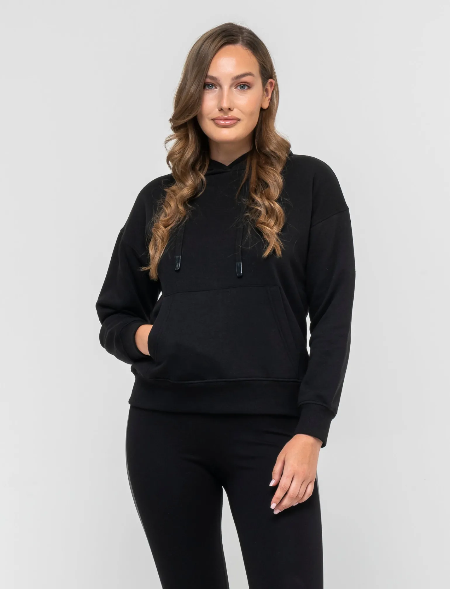 Donna Piazza Italia Donna | Felpe<Felpa con cappuccio e tasca a marsupio con cordino -