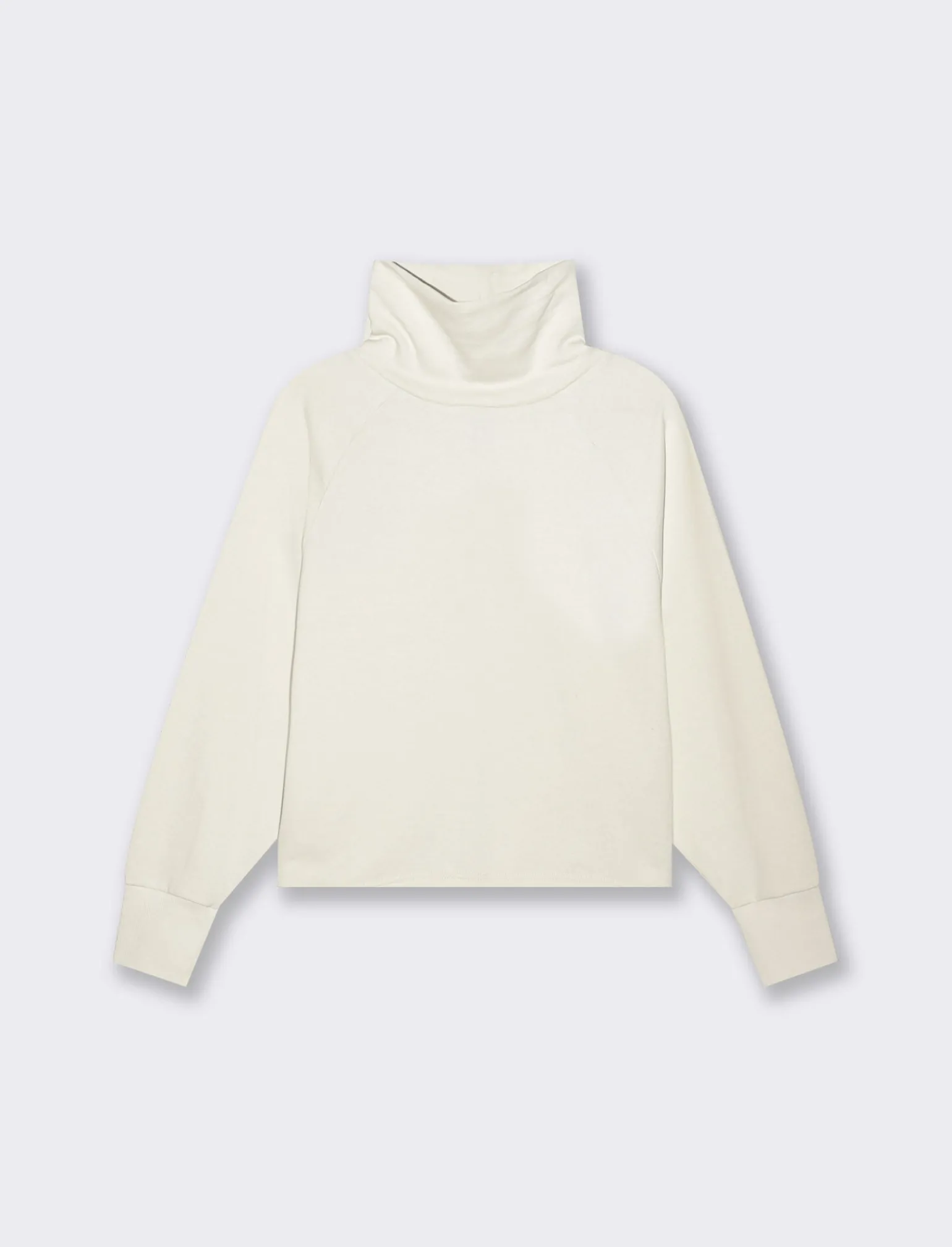 Donna Piazza Italia Donna | Felpe<Felpa con collo alto basica manica lunga raglan e spalla scesa - Avorio