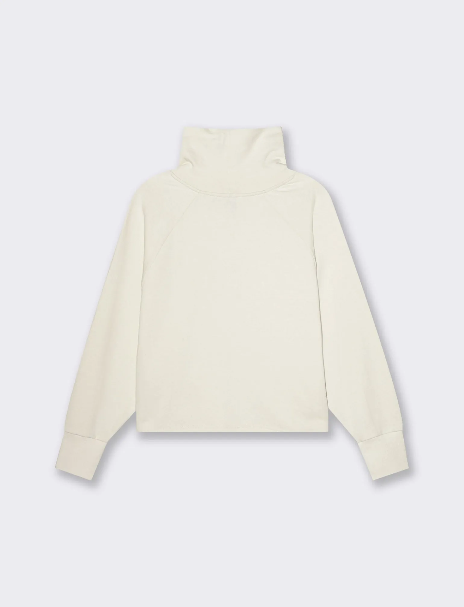 Donna Piazza Italia Donna | Felpe<Felpa con collo alto basica manica lunga raglan e spalla scesa - Avorio