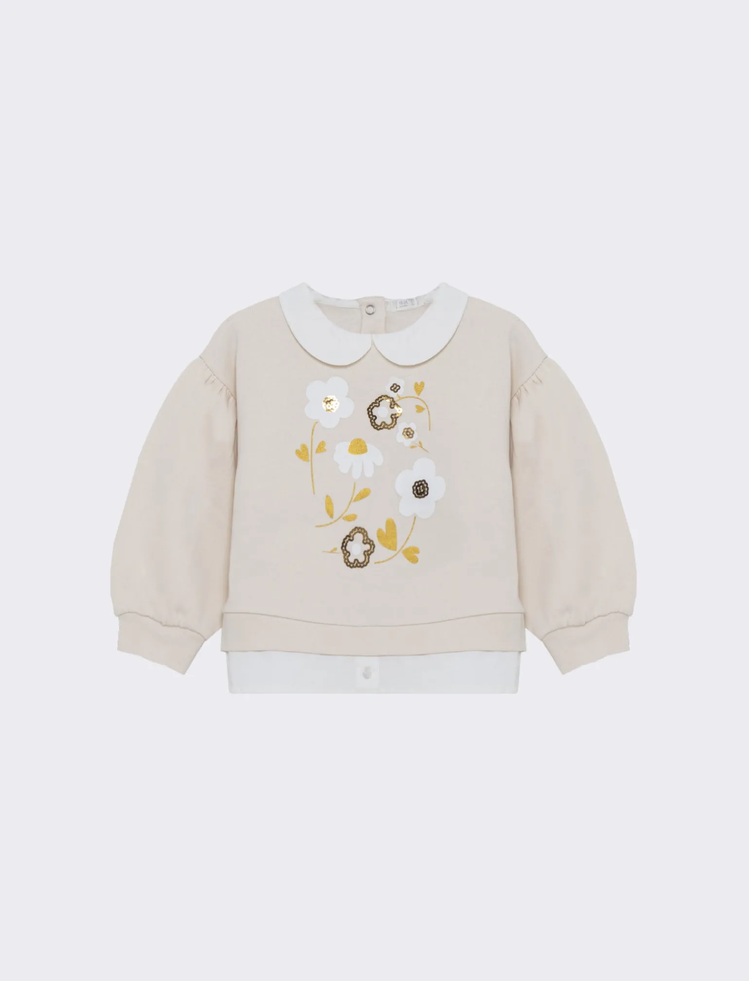Piazza Italia Neonata<Felpa con inserti brillanti - Beige
