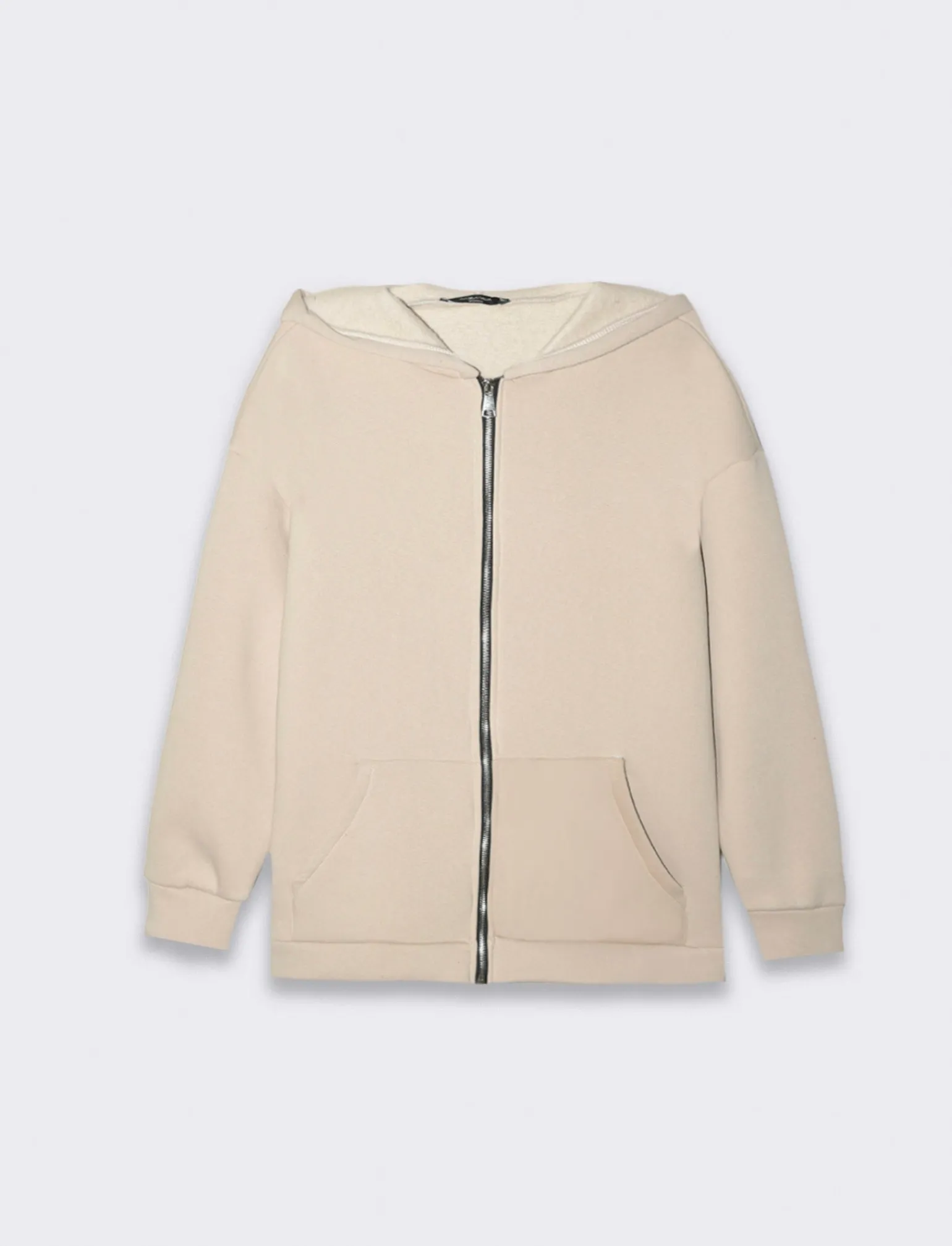 Donna Piazza Italia Felpe<Felpa con zip e cappuccio con coulisse tasca marsupio -