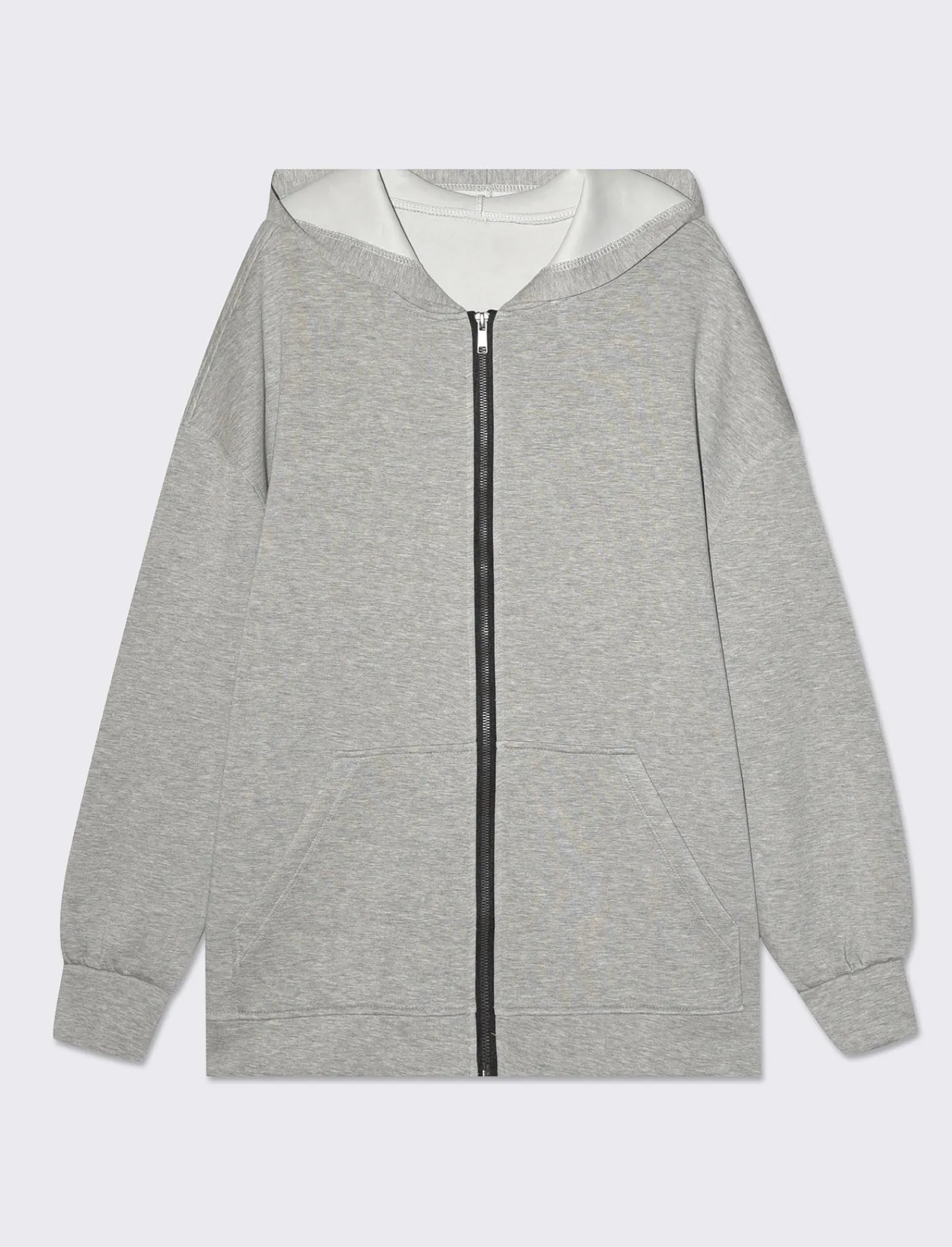 Donna Piazza Italia Felpe<Felpa con zip e cappuccio con coulisse tasca marsupio -