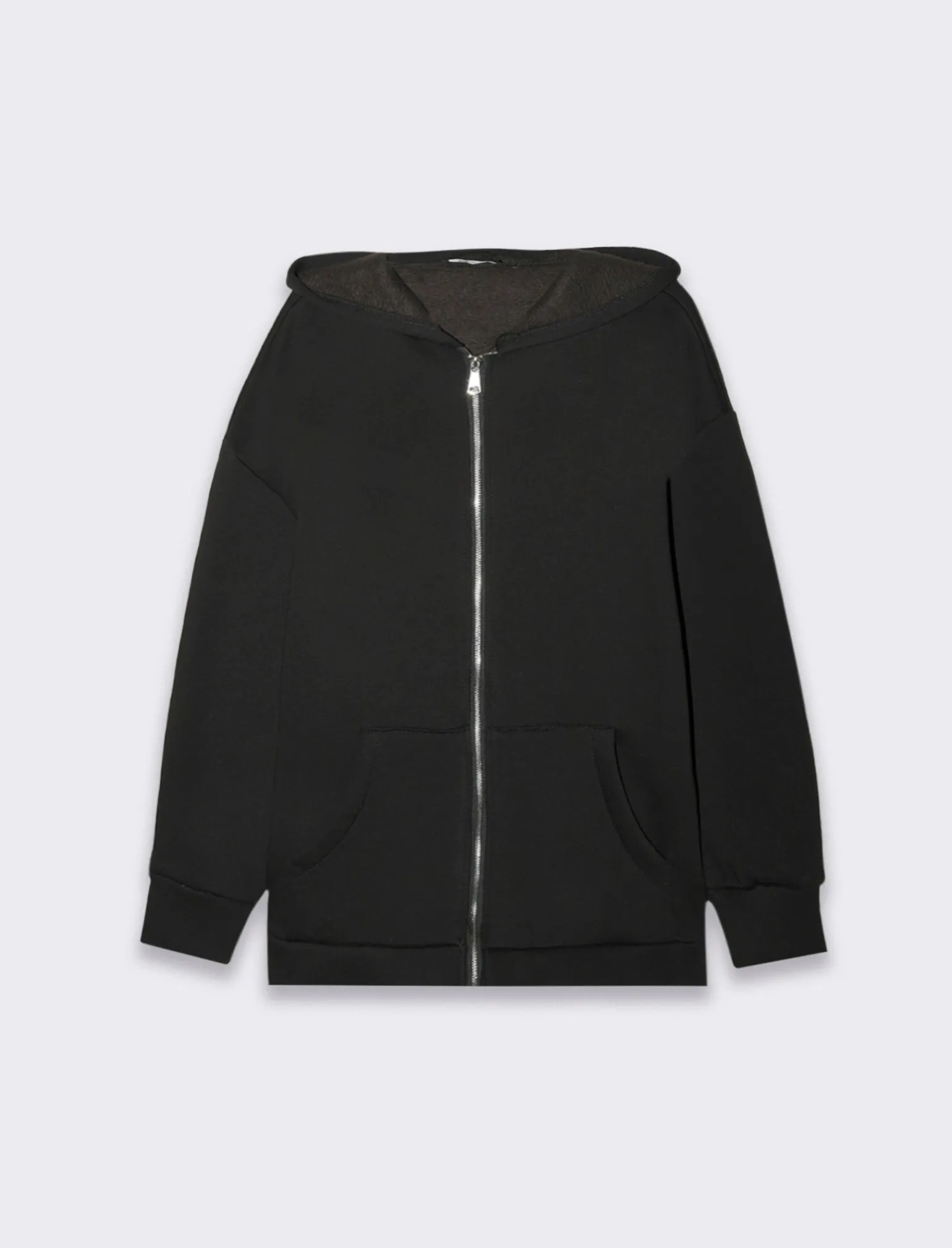 Donna Piazza Italia Felpe<Felpa con zip e cappuccio con coulisse tasca marsupio -