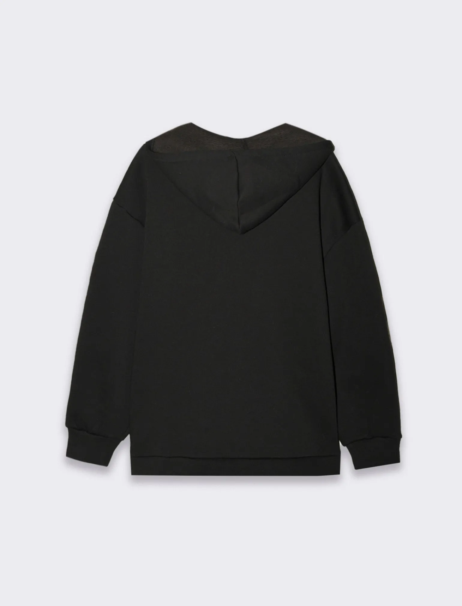 Donna Piazza Italia Felpe<Felpa con zip e cappuccio con coulisse tasca marsupio -