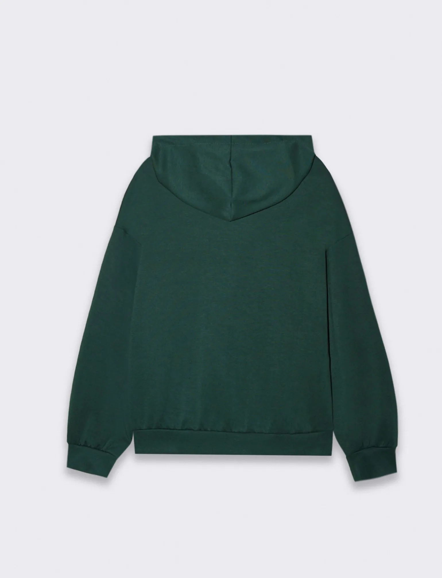 Donna Piazza Italia Felpe<Felpa con zip e cappuccio con coulizze tasca marsupio - bottiglia