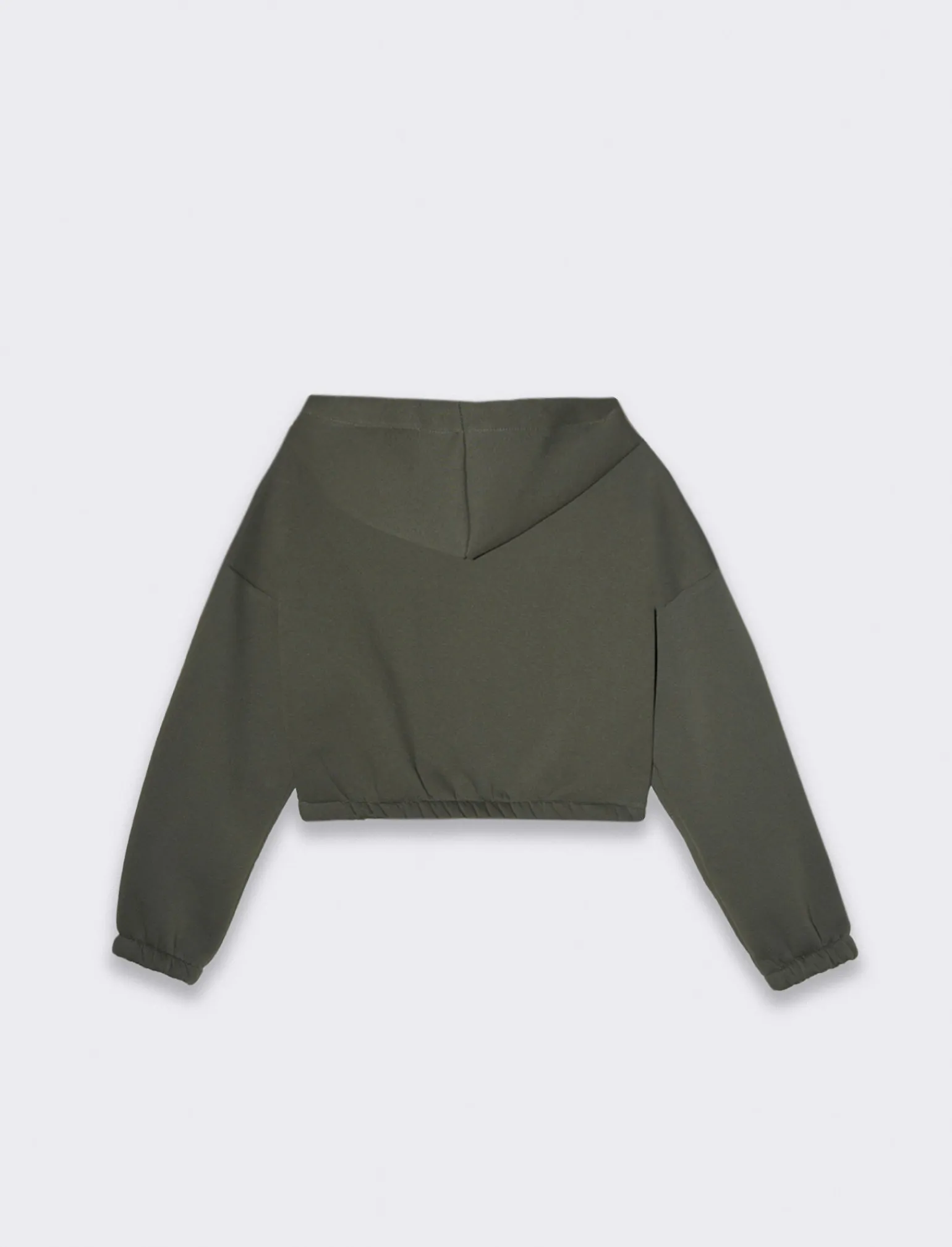 Donna Piazza Italia Felpe<Felpa cropped da donna con cappuccio e coulisse con chiusura con zip -
