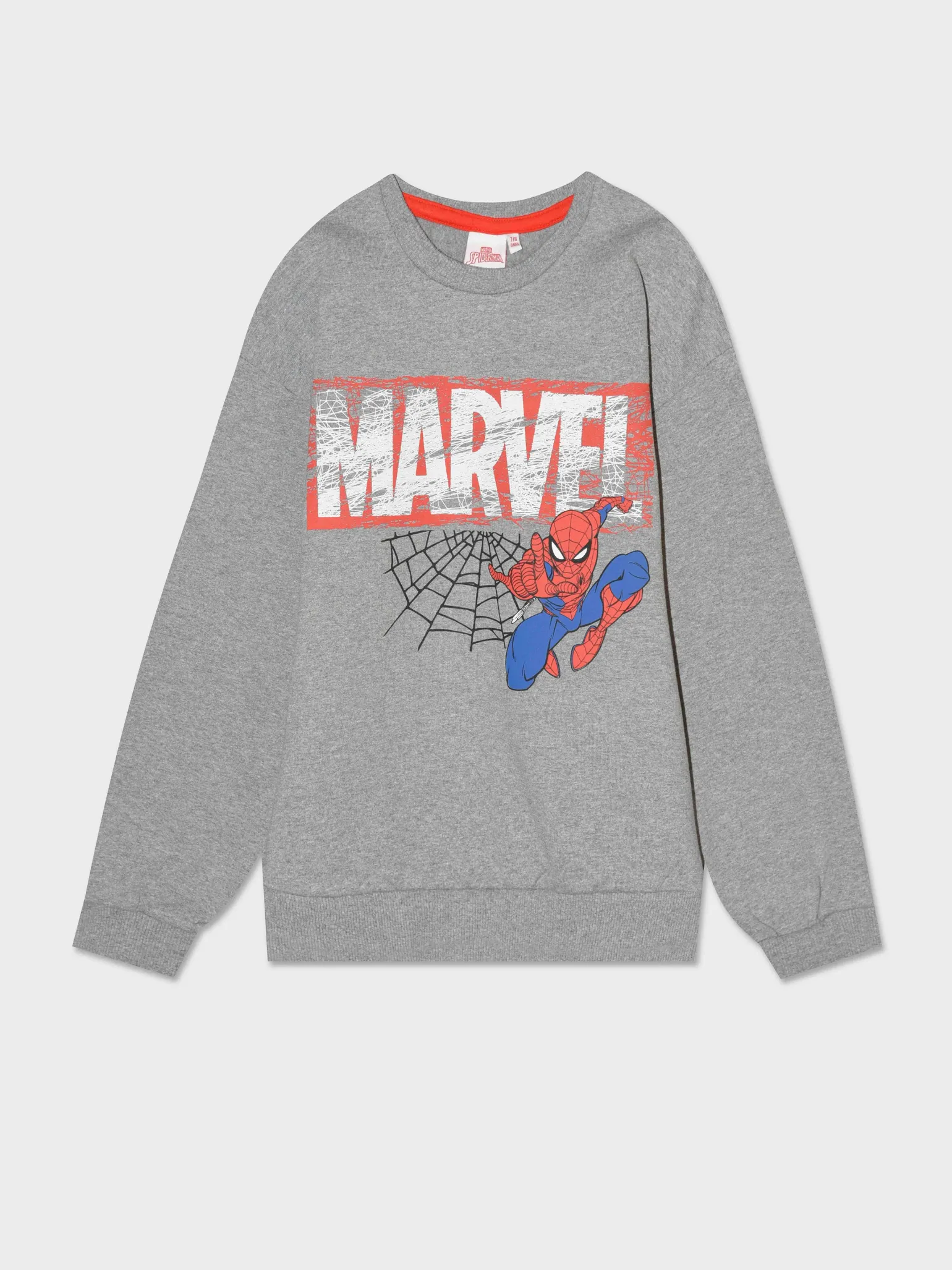 Bambino Piazza Italia Felpe<Felpa garzata girocollo con stampe Marvel e Spiderman con fondo e polsi con costina - mel.