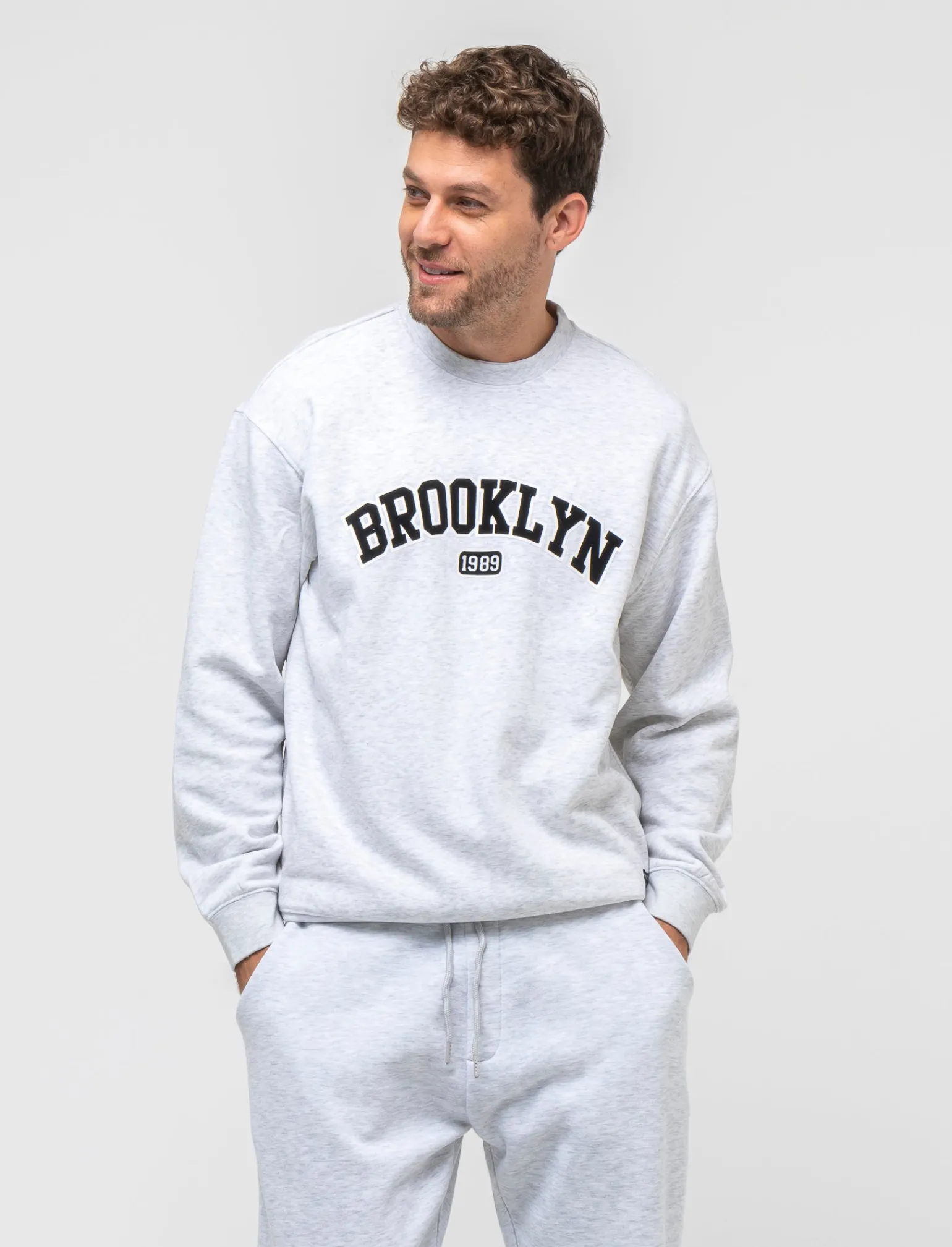 Uomo Piazza Italia Felpe<Felpa girocollo in misto cotone garzato regular fit - mel.