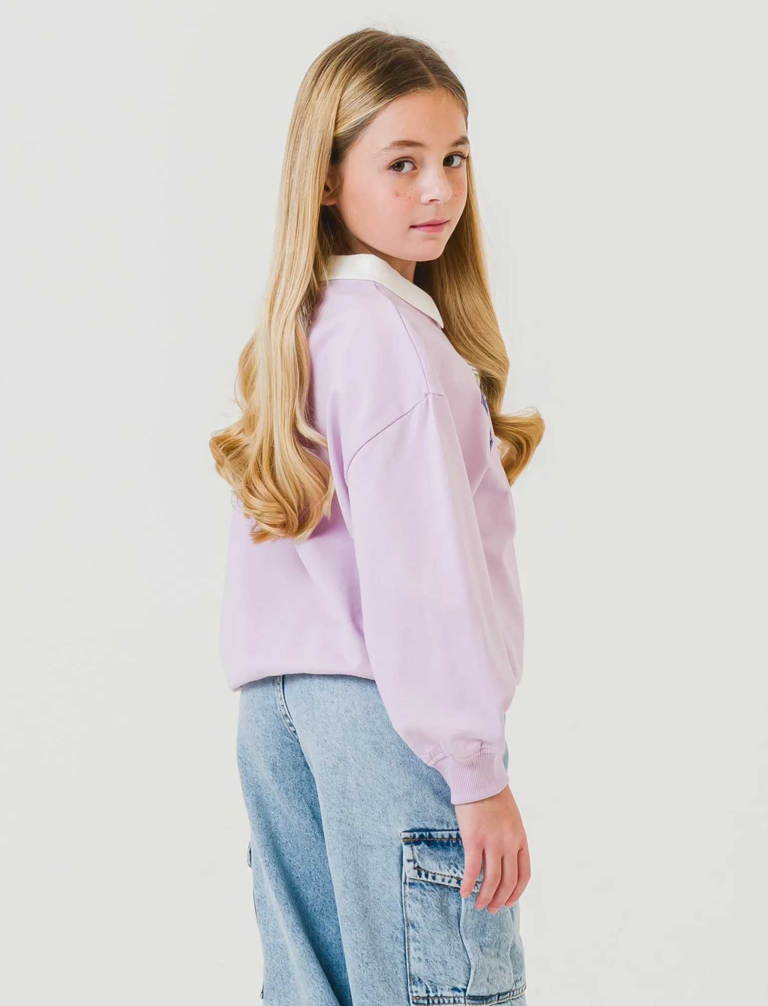 Piazza Italia Bambina<Felpa in cotone stile college - Lilla