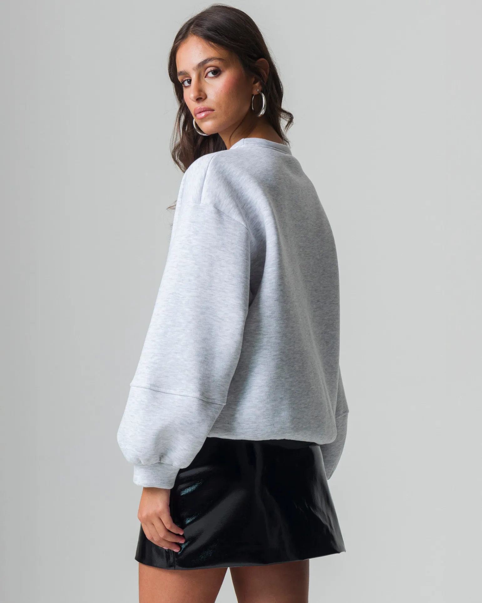 Donna Piazza Italia Felpe<Felpa manica lunga con stampa e vestibilità oversized -