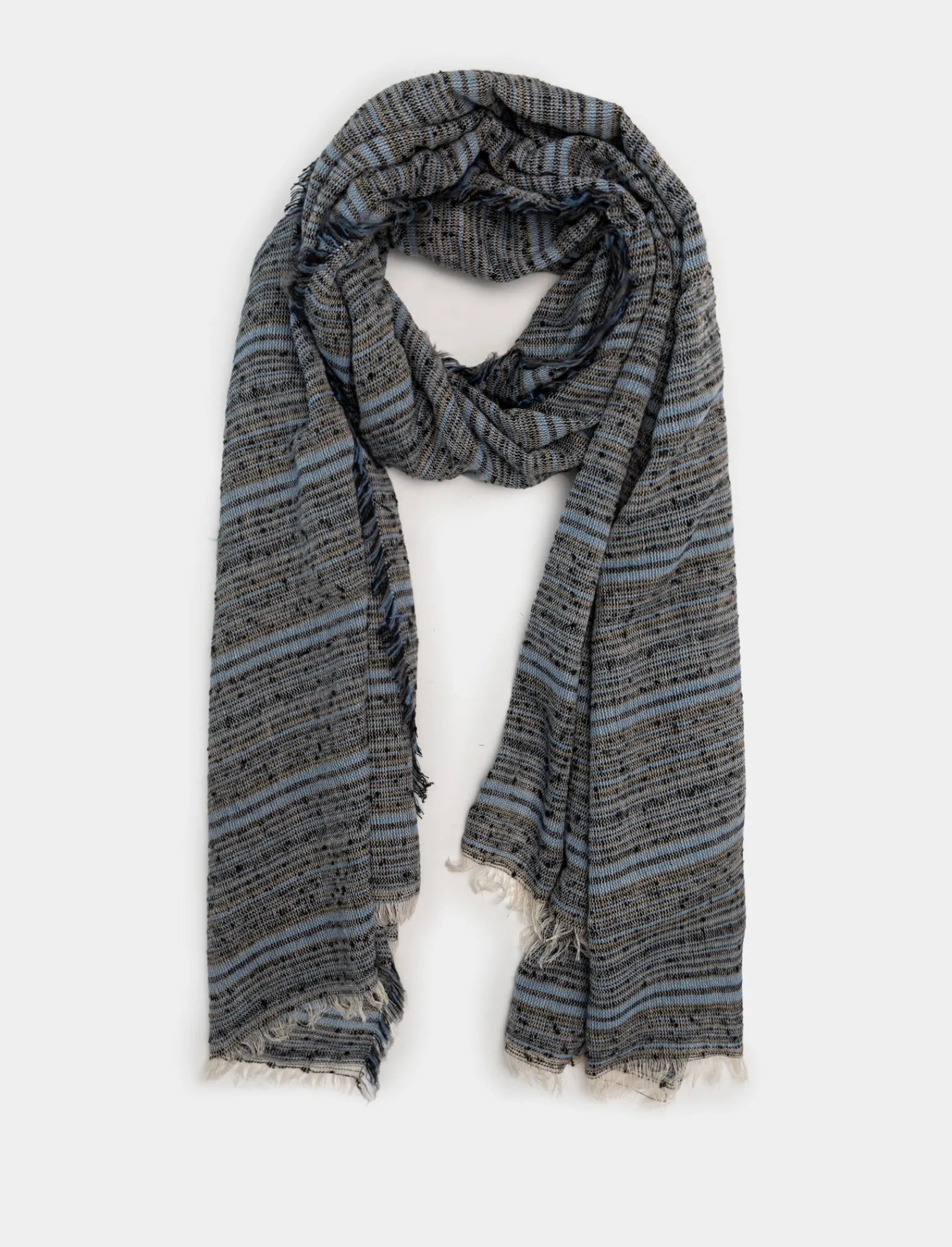 Uomo Piazza Italia Foulard E Sciarpe<Foulard da uomo a righine - Denim