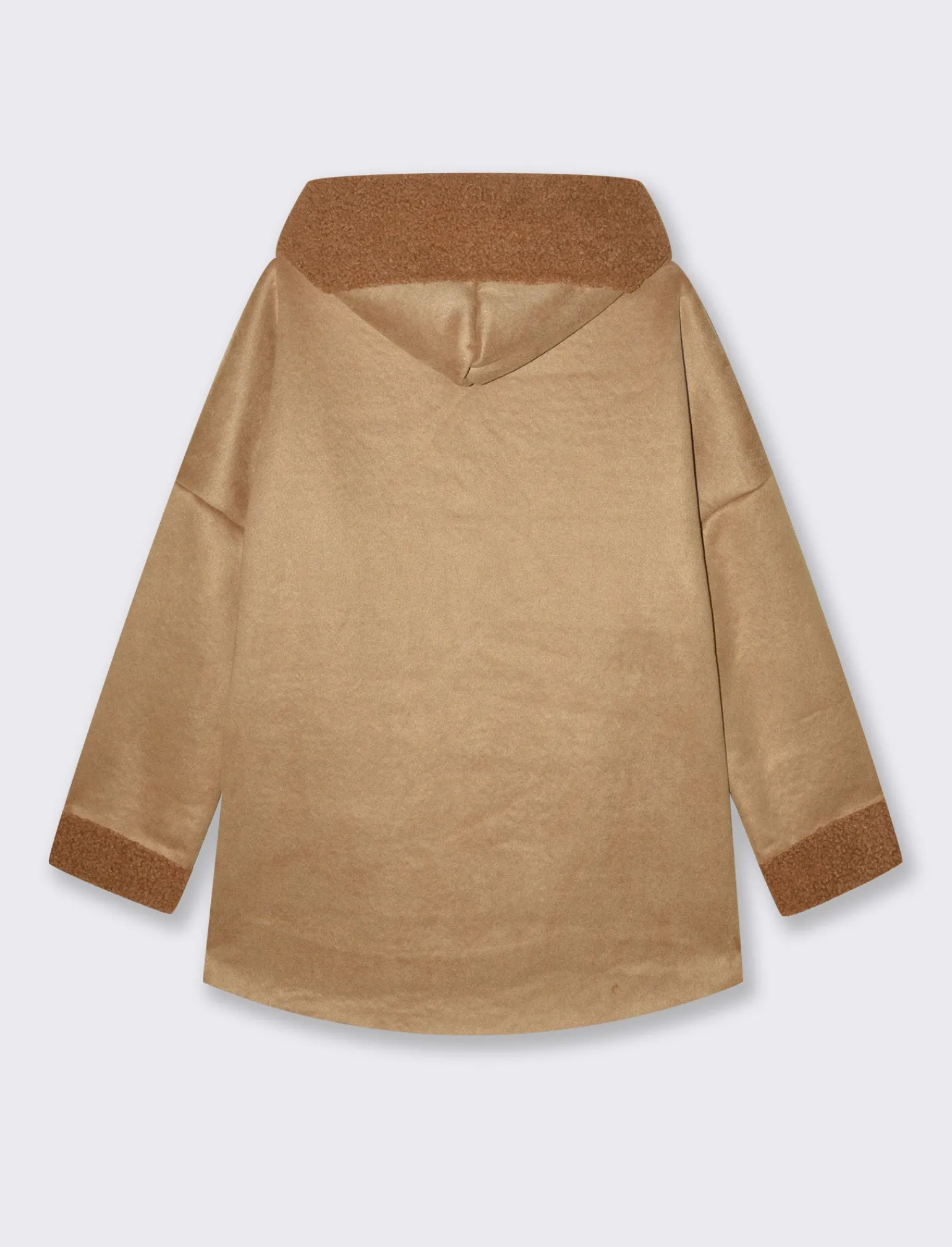 Donna Piazza Italia Giubbini E Cappotti<Giaccone con zip in tessuto misto boucle - Cammello