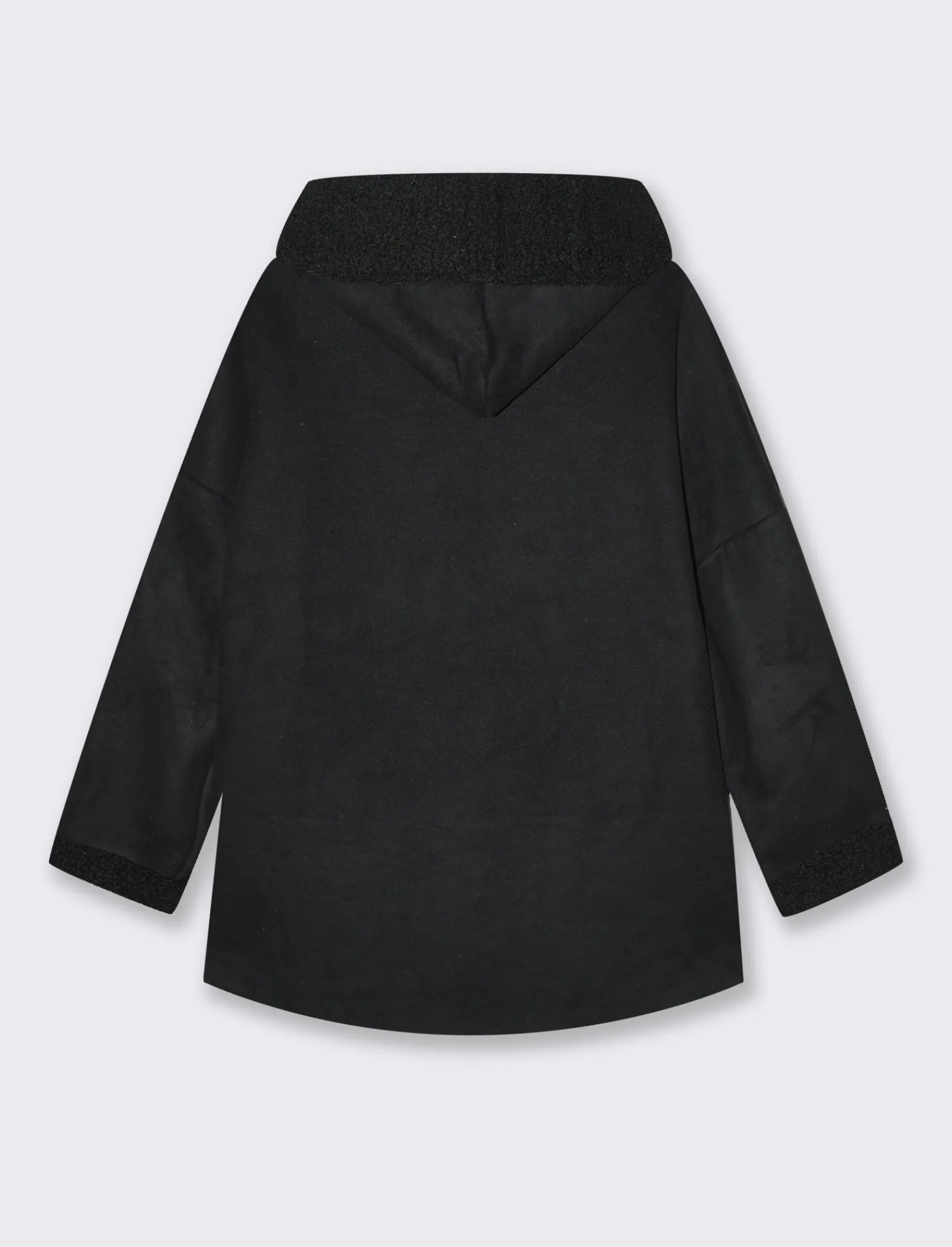 Donna Piazza Italia Giubbini E Cappotti<Giaccone con zip in tessuto misto boucle - Nero