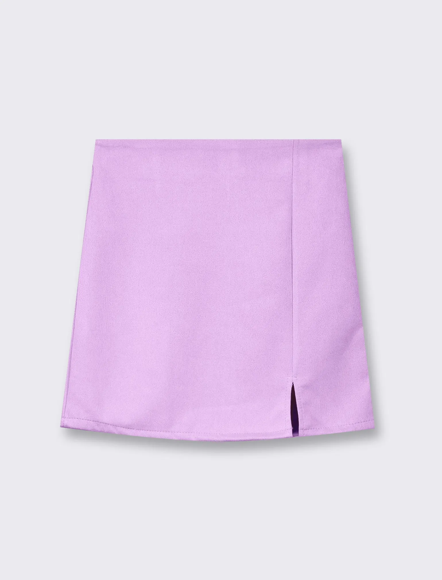 Donna Piazza Italia Donna<Gonna corta in suede con chiusura zip - Lilla