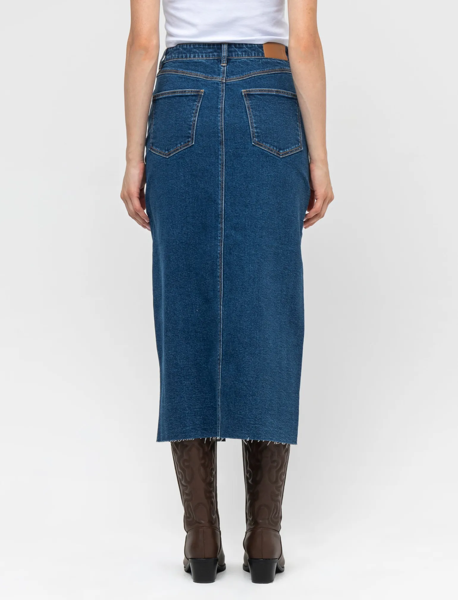 Donna Piazza Italia Donna | Gonne<Gonna denim lunga cinque tasche - Denim
