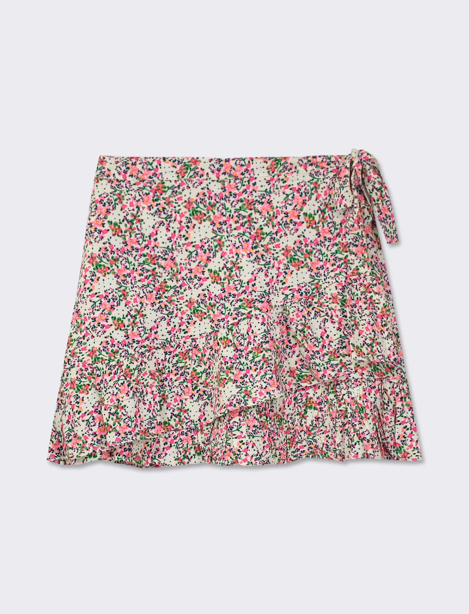 Donna Piazza Italia Gonne<Gonna in viscosa con rouche al fonfo e pantaloncino interno - var 1