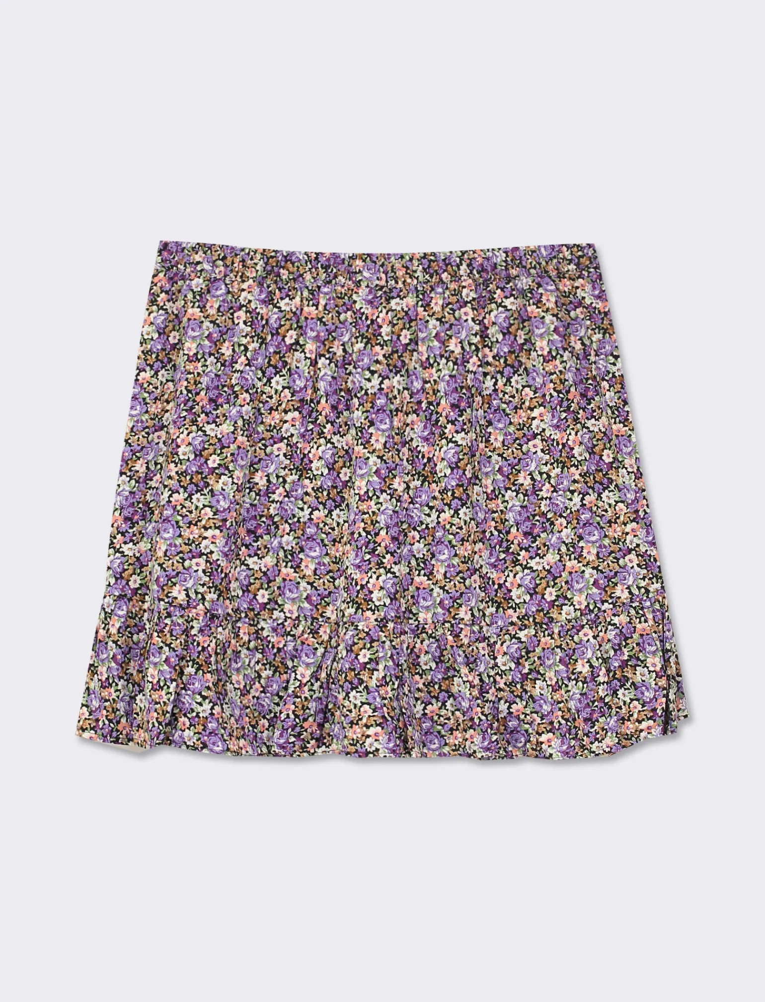 Donna Piazza Italia Gonne<Gonna in viscosa con rouche al fonfo e pantaloncino interno - var 2